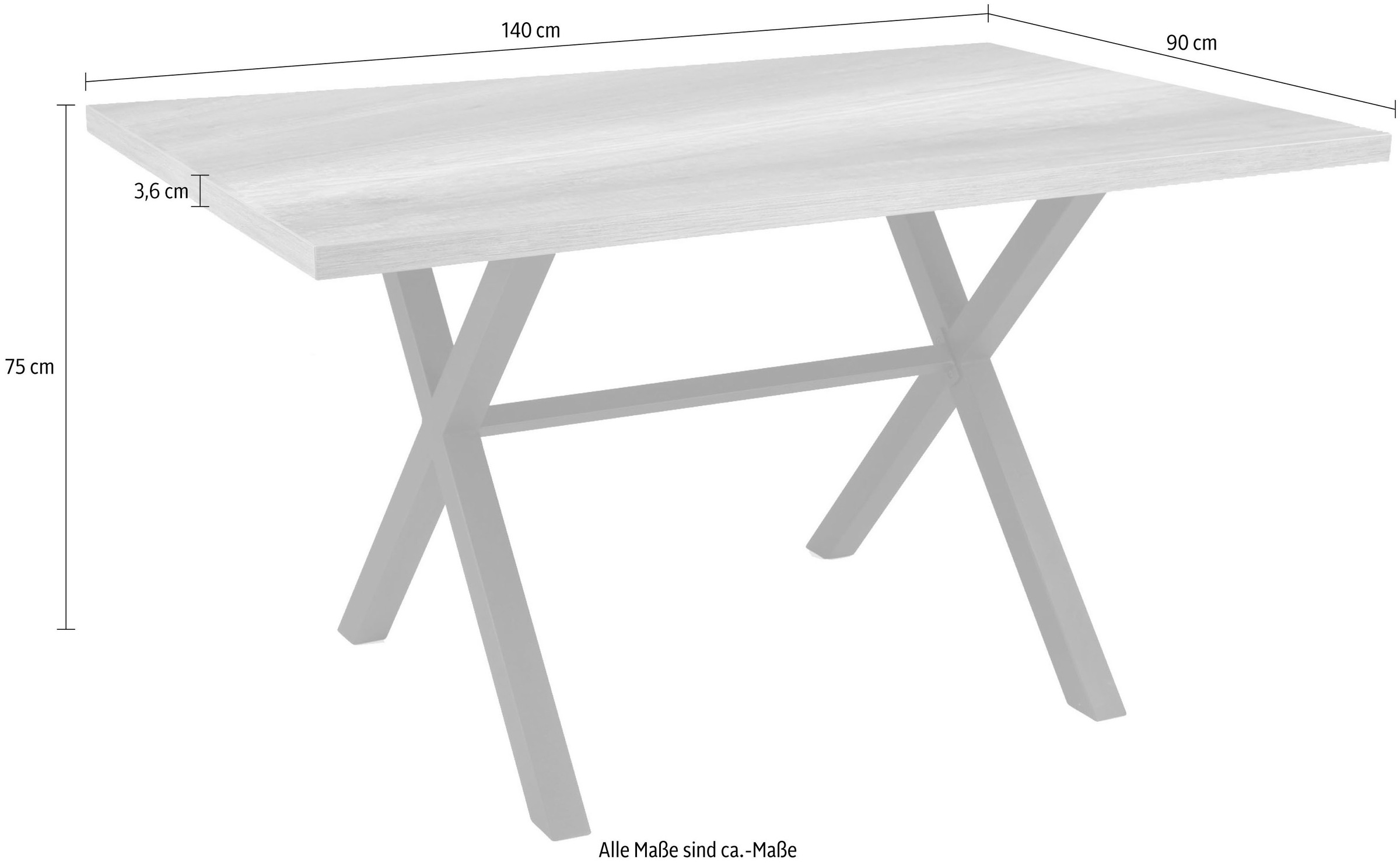 HELA Esstisch »Bonny«, Breite 140 cm