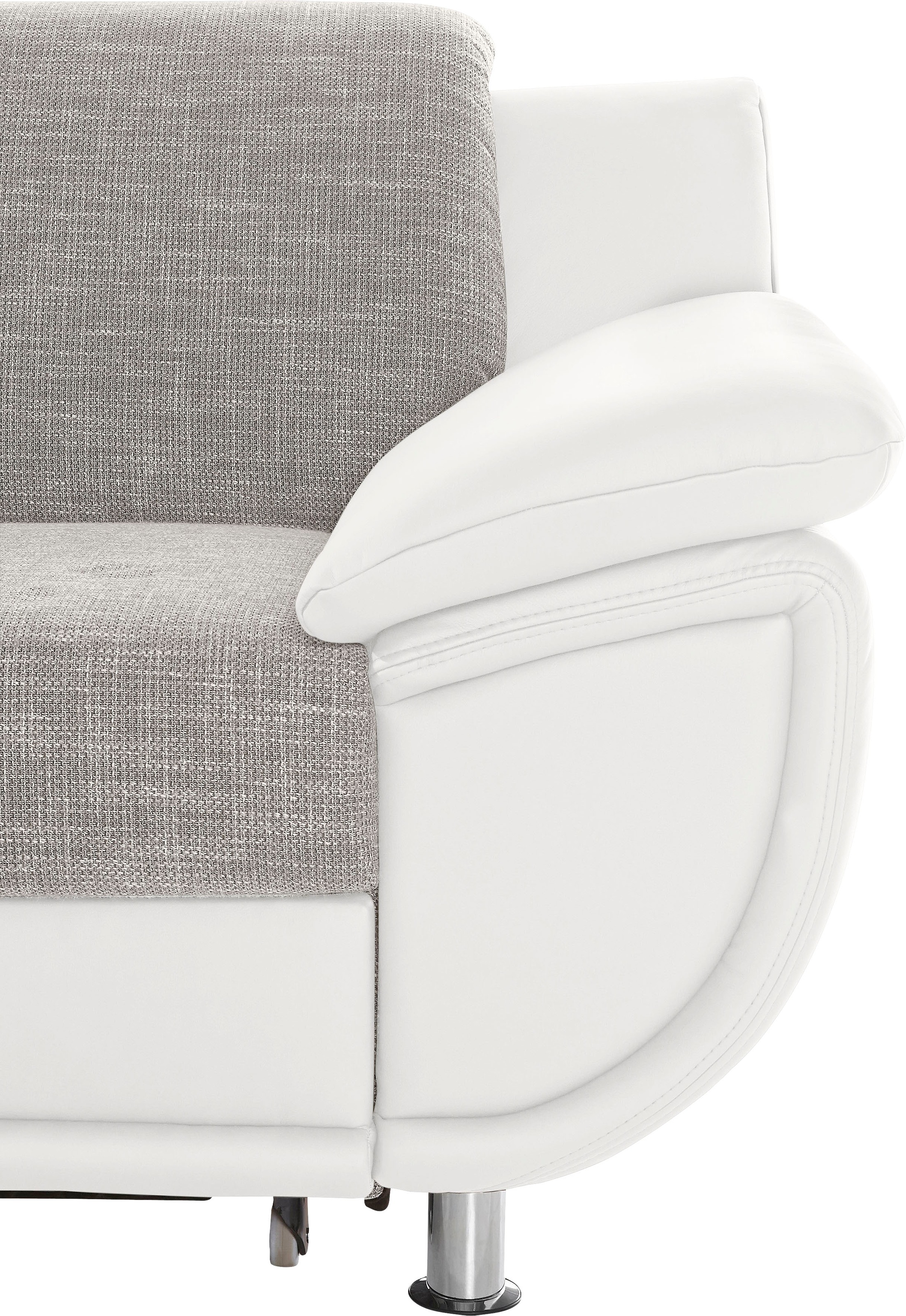 TRENDMANUFAKTUR Wohnlandschaft »Rondo 3, zeitlos und modern, im Materialmix, U-Form«, wahlweise für mehr Komfort mit Federkern, wahlweise mit Bettfunktion