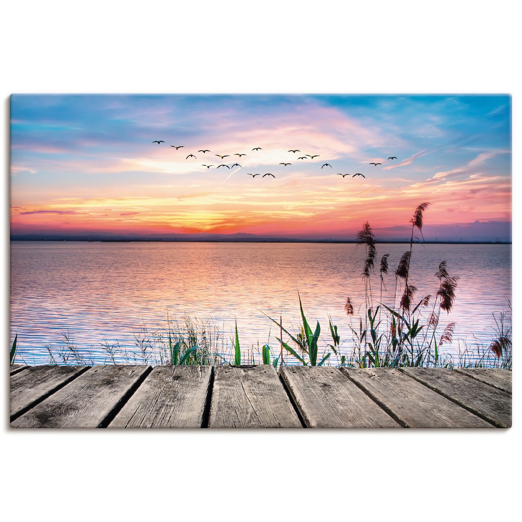 Artland Wandbild »Der See in den Farben der Wolken«, Gewässer, (1 St.)