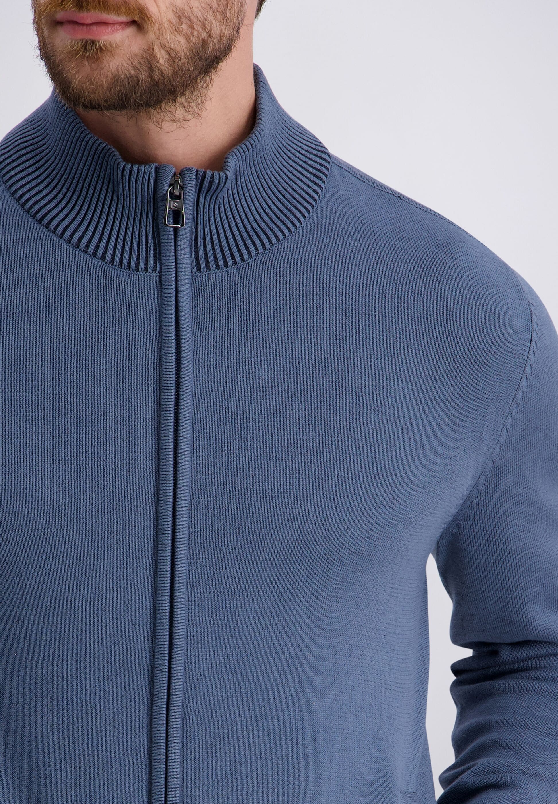 Pierre Cardin Strickjacke »Pierre Cardin Strickjacke« mit durchgehendem Reißverschluss