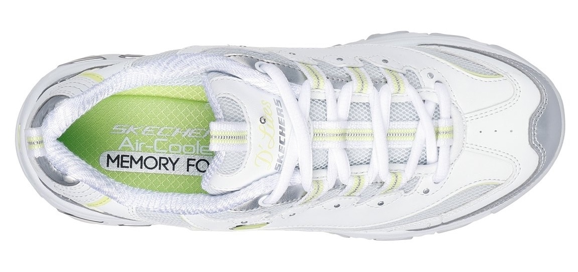 Skechers Sneaker »D'LITES-CHROMATIC«, Plateausneaker, Schnürschuh mit Metallic Einsätzen