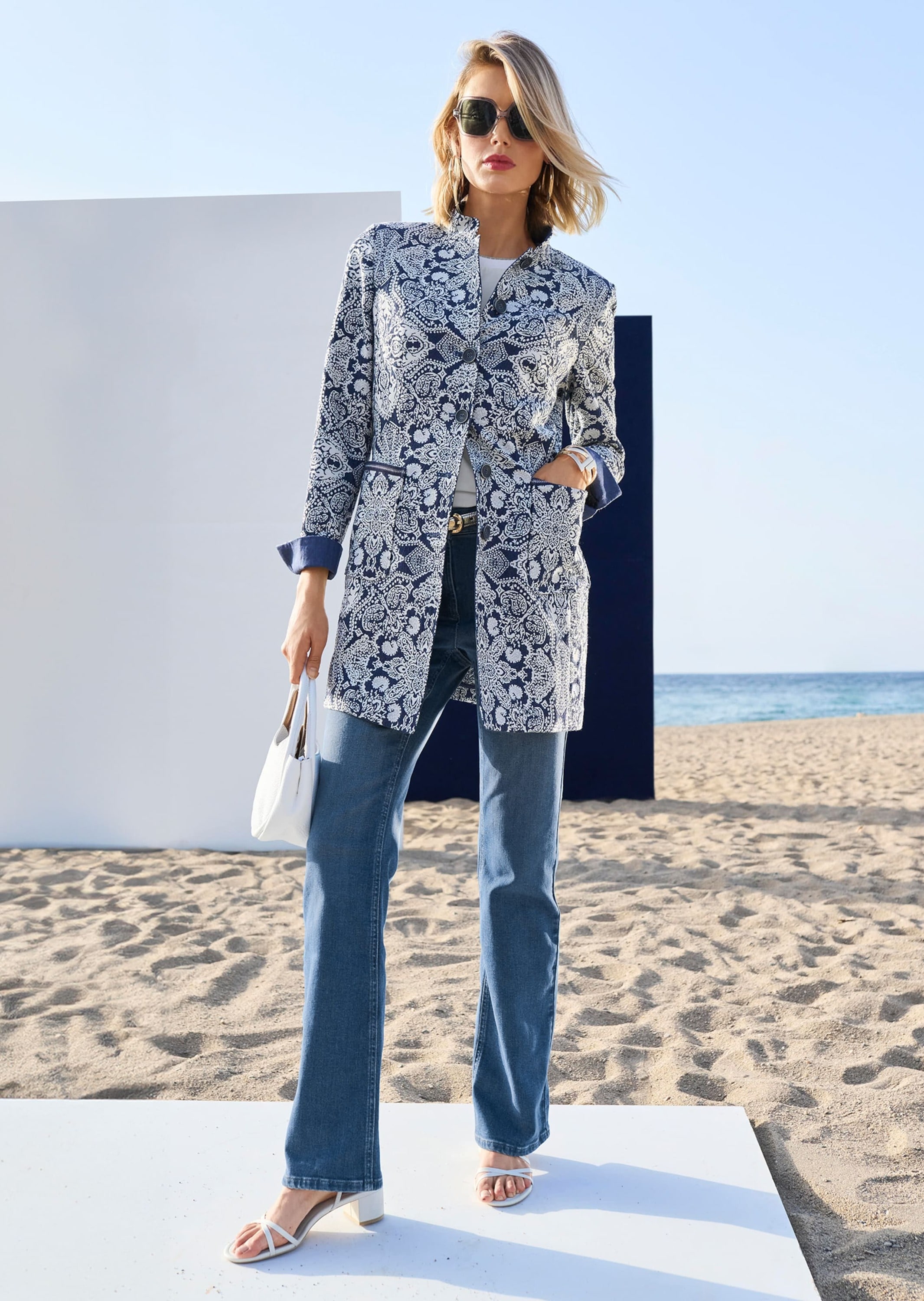 MADELEINE Longblazer »Gehrock Gehrock mit Jacquard-Muster«