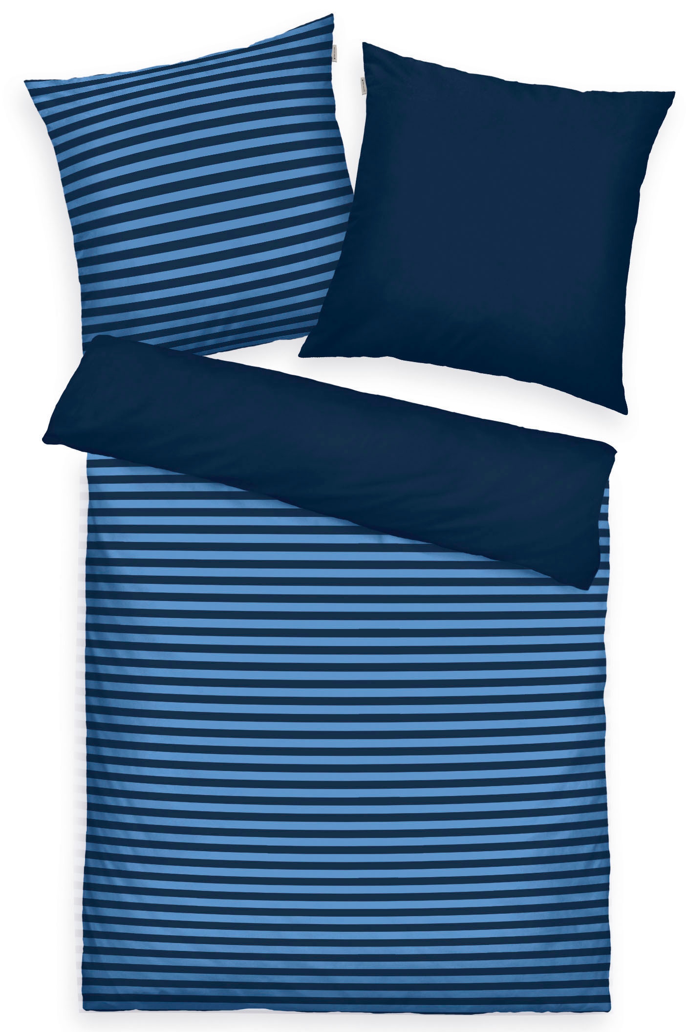 TOM TAILOR HOME Bettwäsche »MEDIUM STRIPES in Gr. 135x200cm, 155x220cm oder 200x220cm« 2 Stk. new bedroom, mit farbigem Markenreißverschluss
