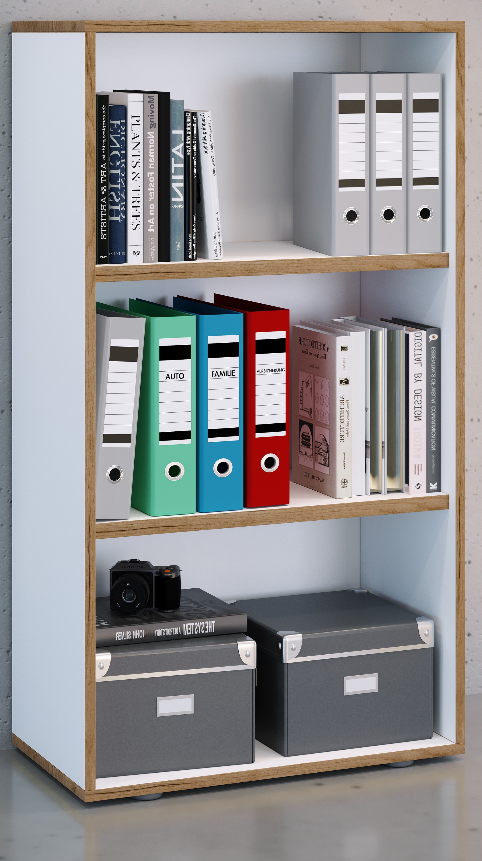 VCM Bücherregal »Holz Büro Regal Bücher Ordner Aktenregal Salia 3f«