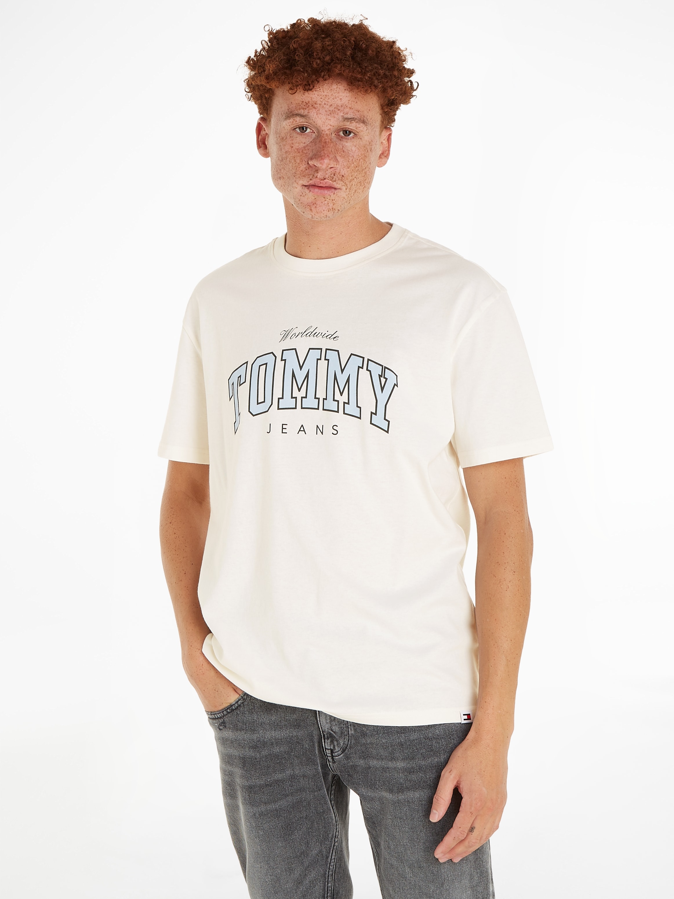 T-Shirt »TJM REG VARSITY WW TEE EXT«, mit Rundhalsausschnitt