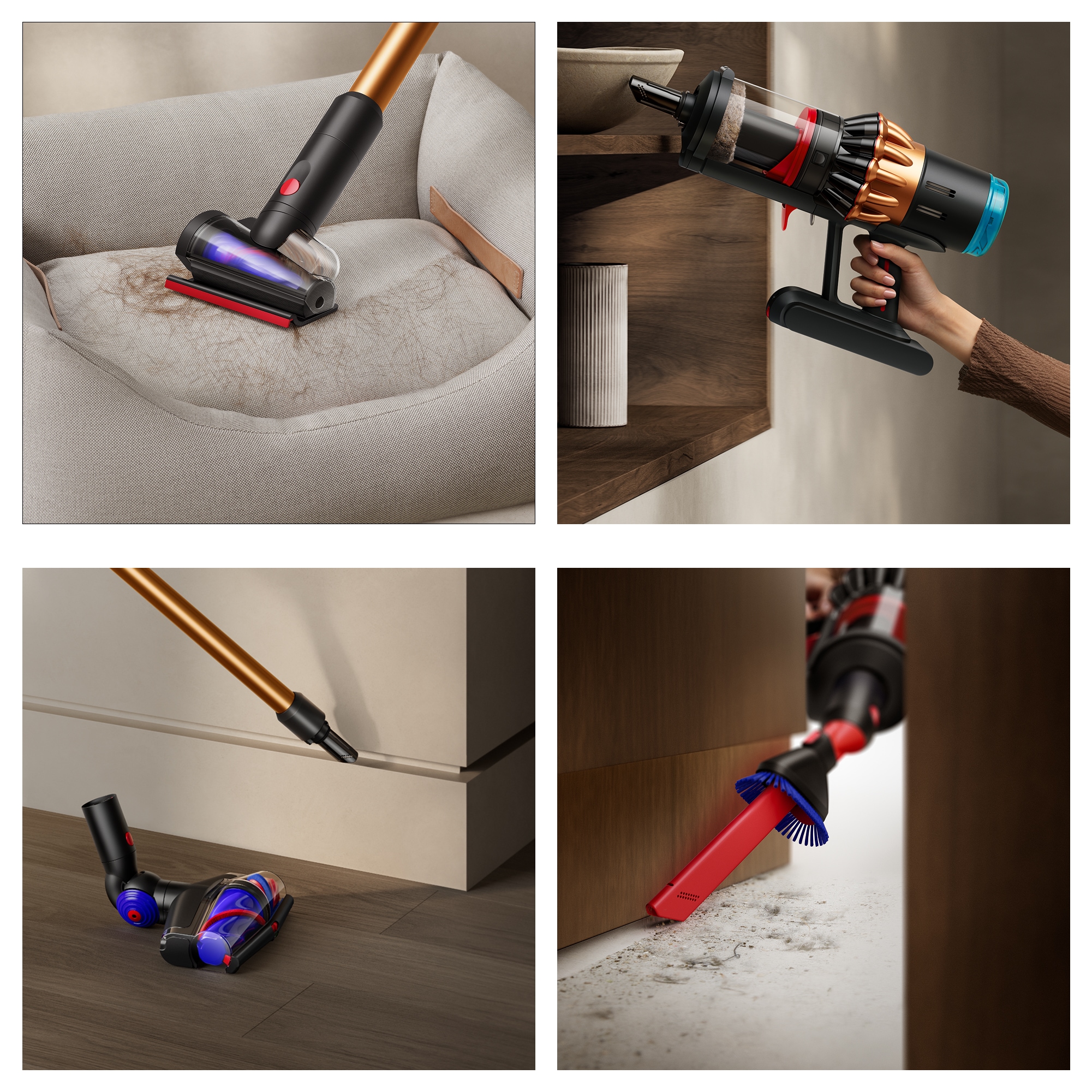 DYSON Akku-Hand-und Stielstaubsauger »V16 (DS60) Piston Animal, 900W, bis zu 70 Minuten Laufzeit« Haarentwirrungstechnologie