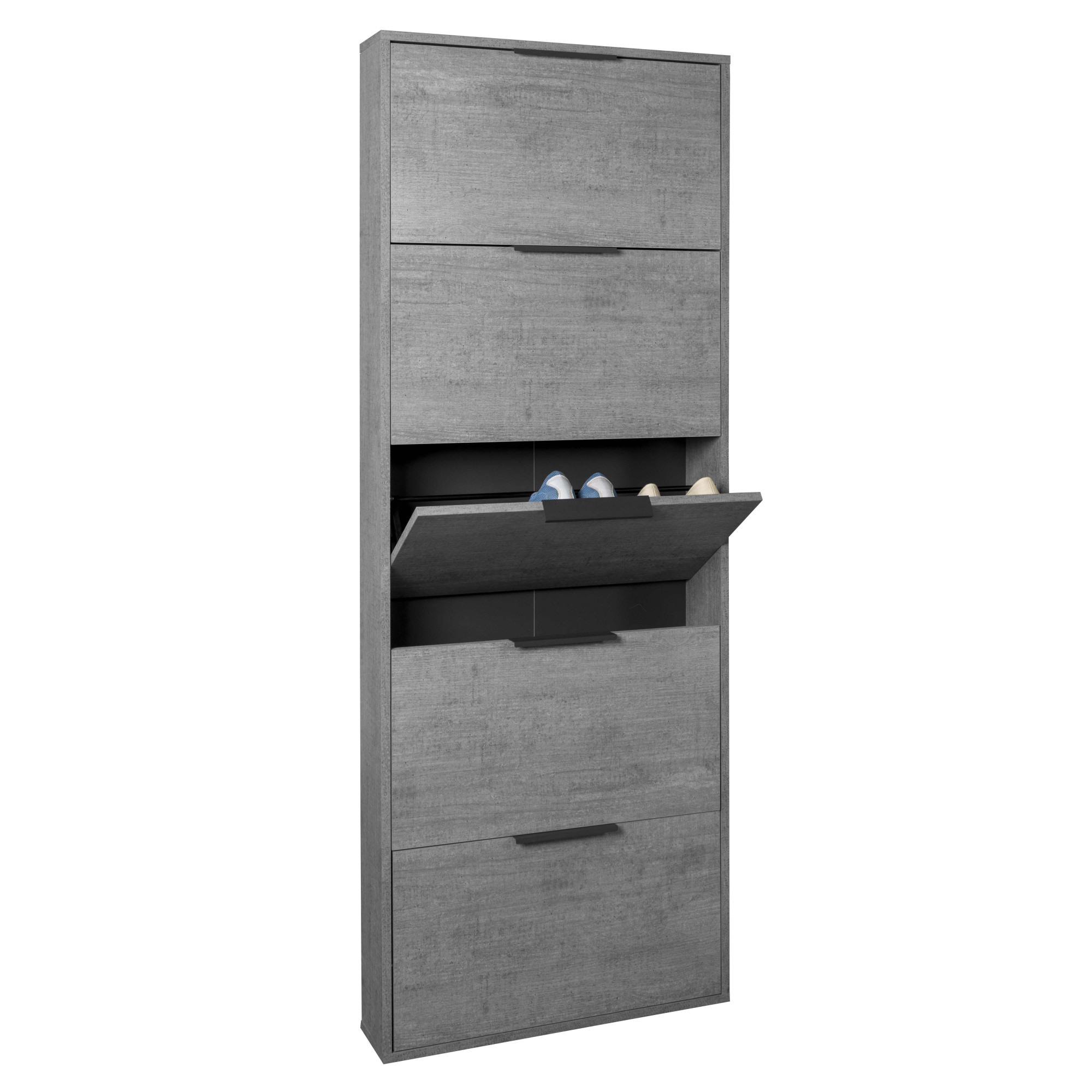 Composad Schuhschrank »Espresso,Schuhschrank, Schuhkipper, mit Klappen«, (1 St.), mit 5 Klappen, schmal