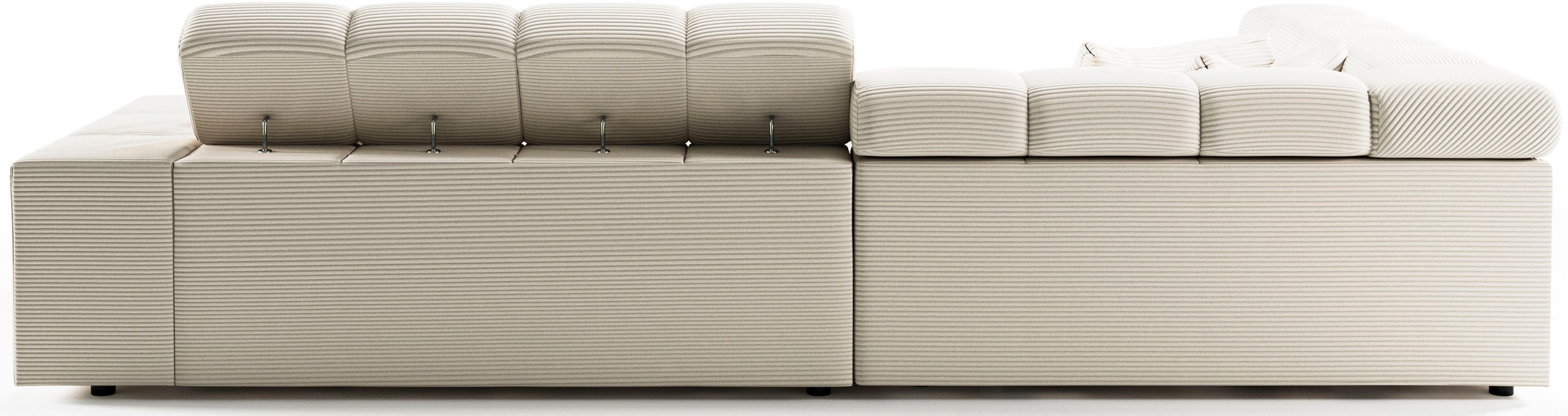 INOSIGN Ecksofa »Ancona incl. Kopfteilverstellung, Breite 319cm, L-Form«, wahlweise motorische Sitztiefenverstellung, auch in Cord + Easy Care
