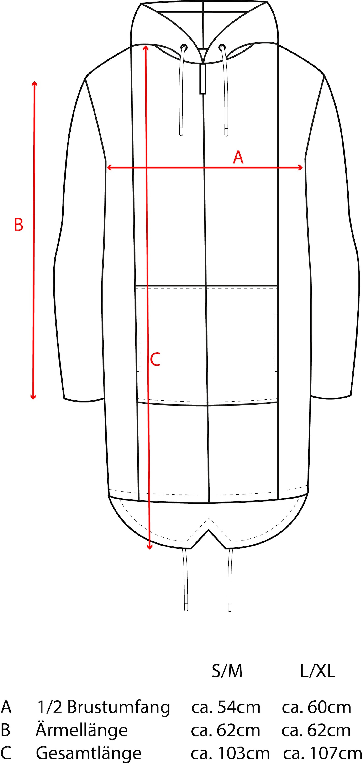 Zwillingsherz Jerseymantel Regular Fit, Langarm, Kapuze, Reißverschluss, Neon-Stickerei