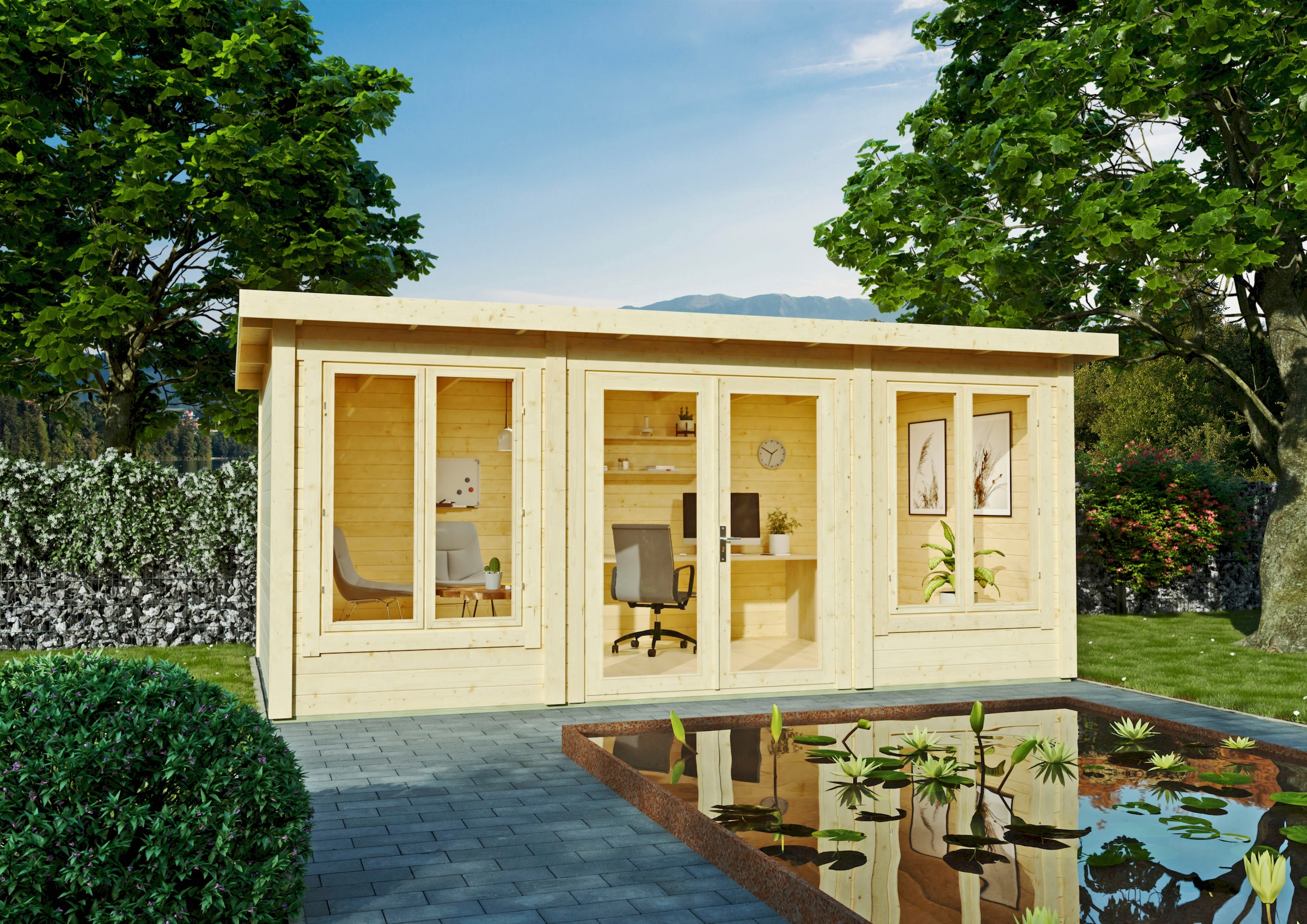 Kiehn-Holz Gartenhaus »Brombachsee«, aus naturbelassenem Fichtenholz