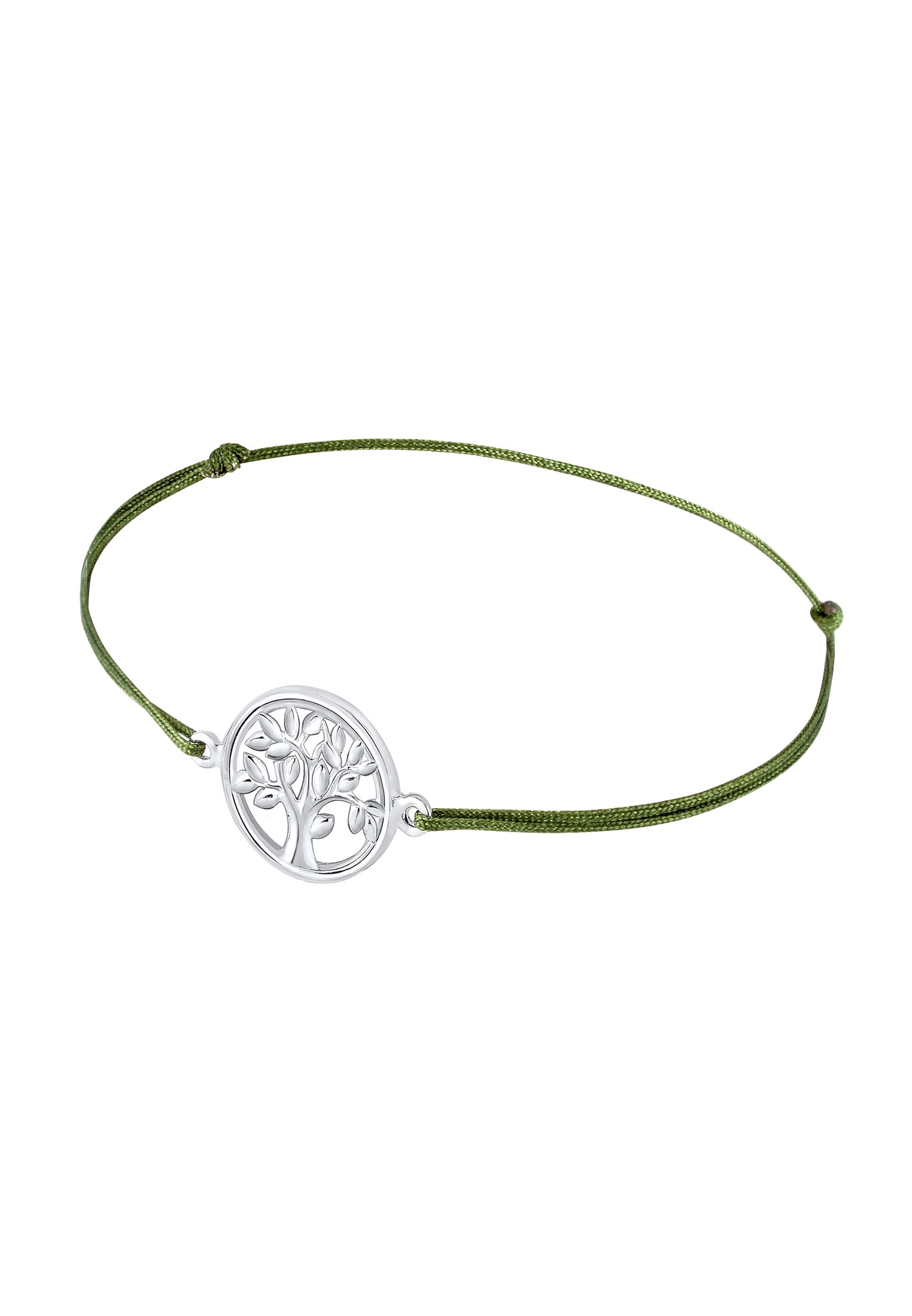 Elli Armkette »Armband Lebensbaum Boho Festival Nylon Band 925 Sterling Silber«