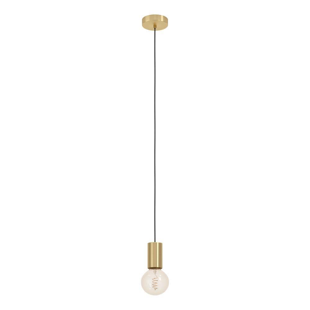 EGLO Hängeleuchte »POZUETA 1«, 1 flammig, Leuchtmittel E27 | ohne Leuchtmittel, Pendelleuchte, E27 Fassung mit Kabel, Metall in Messing, Ø 6,5 cm