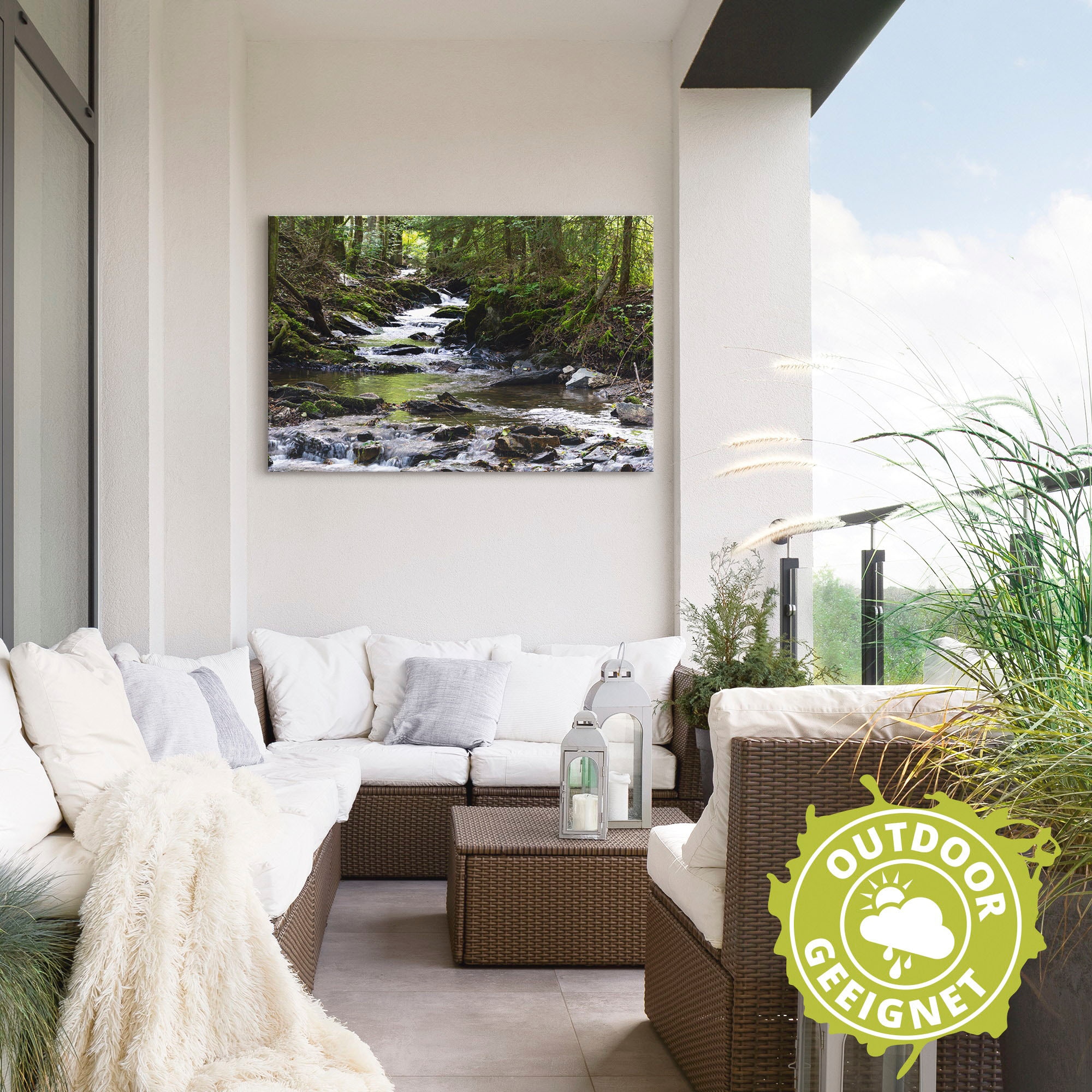 Artland Wandbild »Bachlauf im Wald«, Gewässer, (1 St.), als Alubild, Outdoorbild, Leinwandbild, Poster, Wandaufkleber