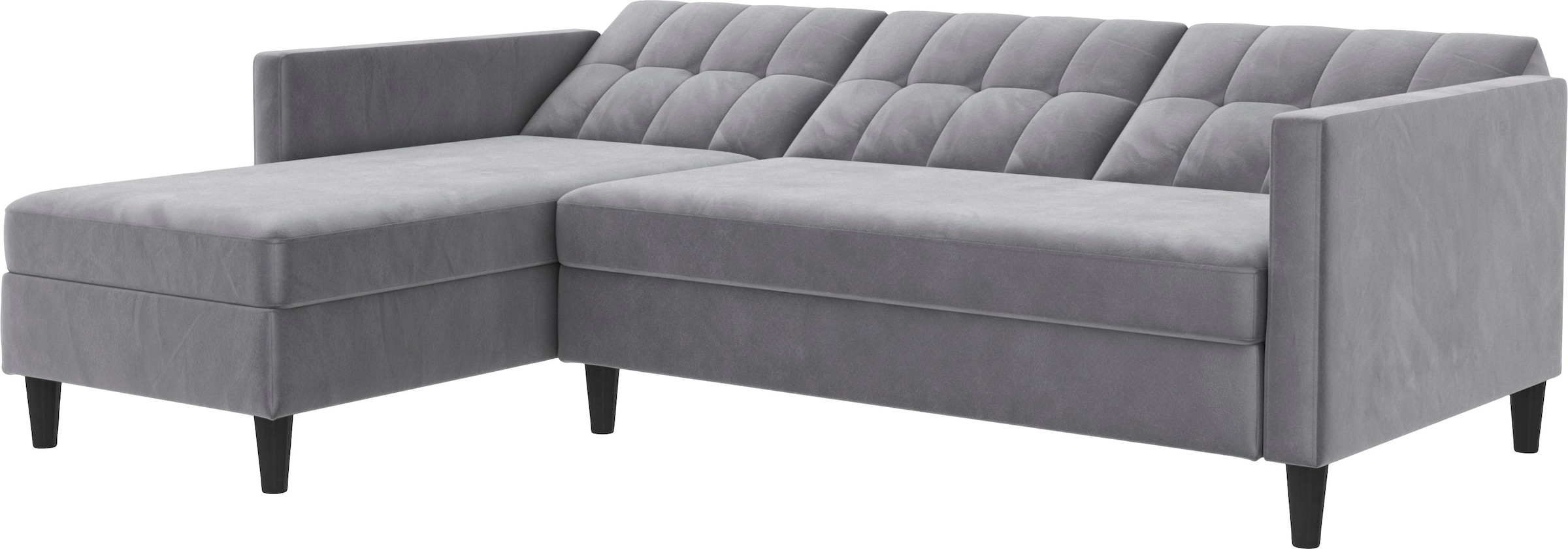 Dorel Home Ecksofa »Hartford II«, mit Bettfunktion und Stauraum, Recamiere beidseitig montierbar