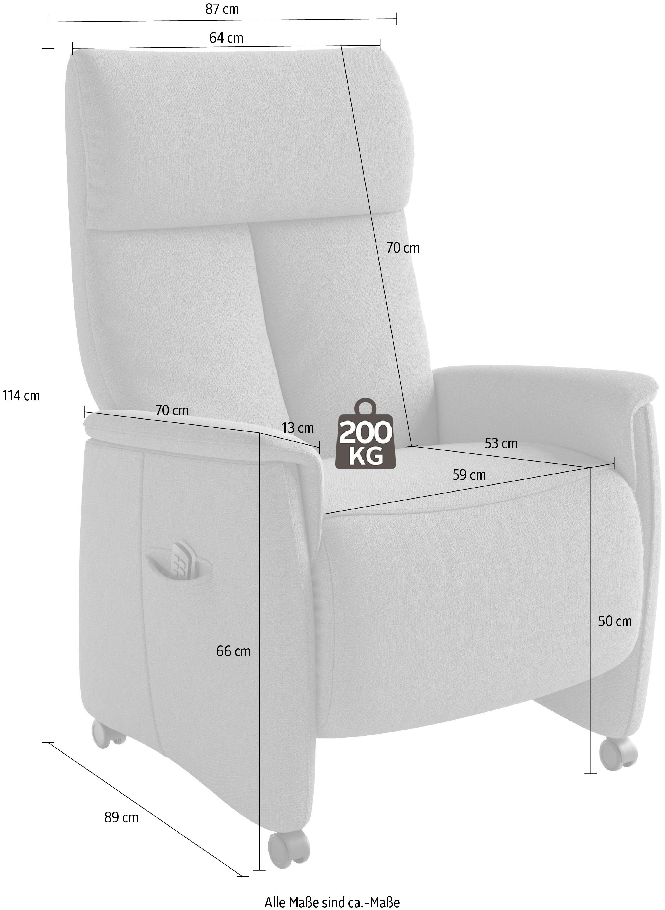 sit&more TV-Sessel »Cremona Comfort Plus« bis 200 Kg belastbar, mit Herz-Waage Funktion