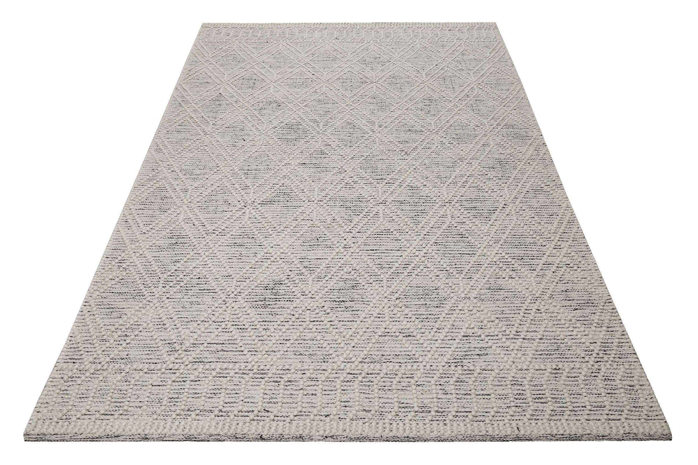 Esprit Teppich »Ivy« rechteckig 8 mm Höhe Wollteppich, Schurwolle, handgewebt, kurzflor, modern, geometrisch