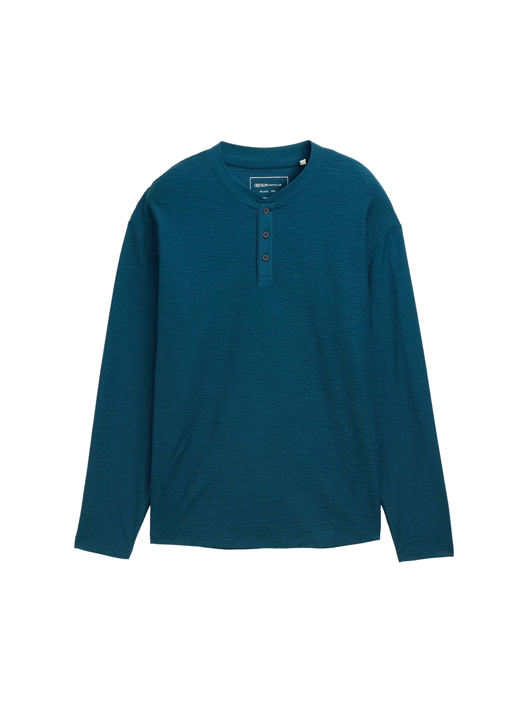 TOM TAILOR Denim Langarmshirt mit Knopfleiste