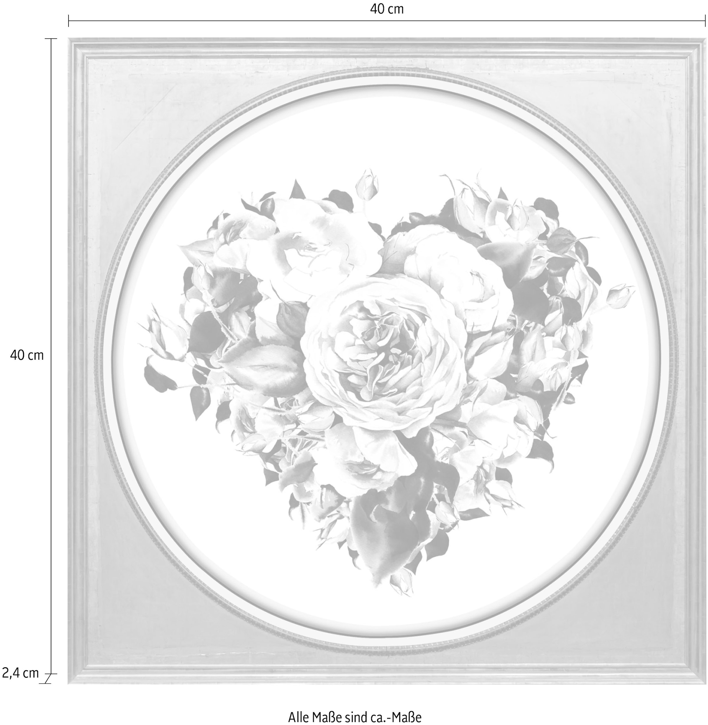 queence Acrylglasbild »Blumen«, Blumen-Blumenbilder-Kunst-Pflanzen-Pflanzenbilder-Gemälde-Herz-Herzbilder, Fine Art-Print in Galeriequalität