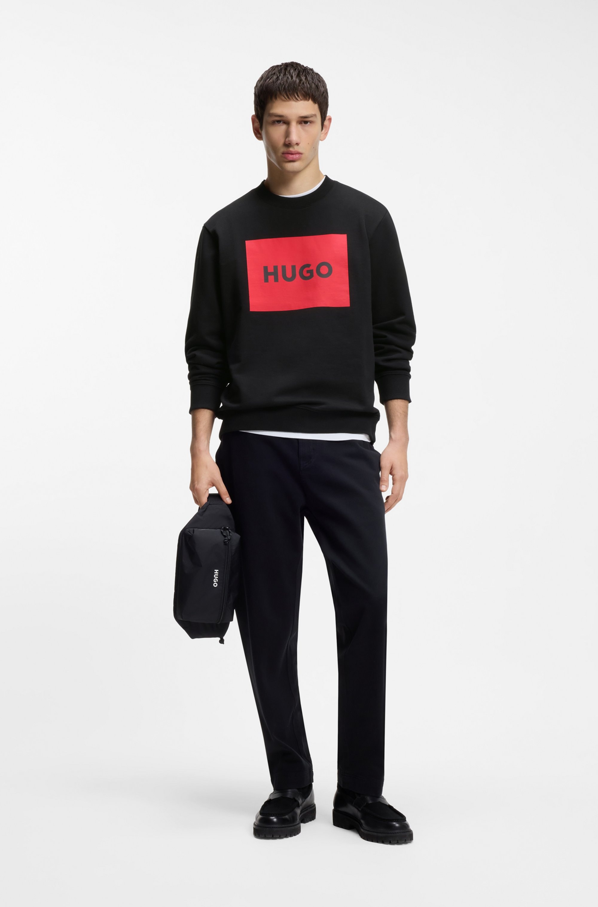 HUGO Sweatshirt »Duragol«, Rundhalsausschnitt, Regular Fit, großer Logo-Druck
