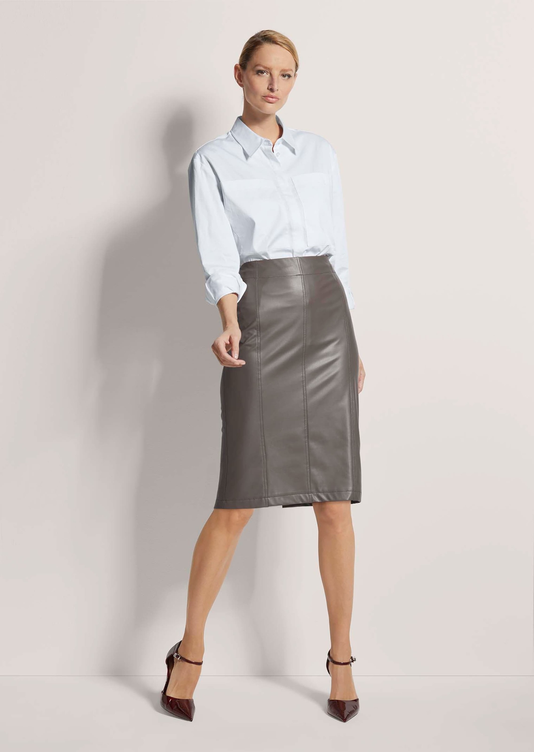 MADELEINE Sommerrock »Rock, kurz Bleistift-Rock im Leder-Look«