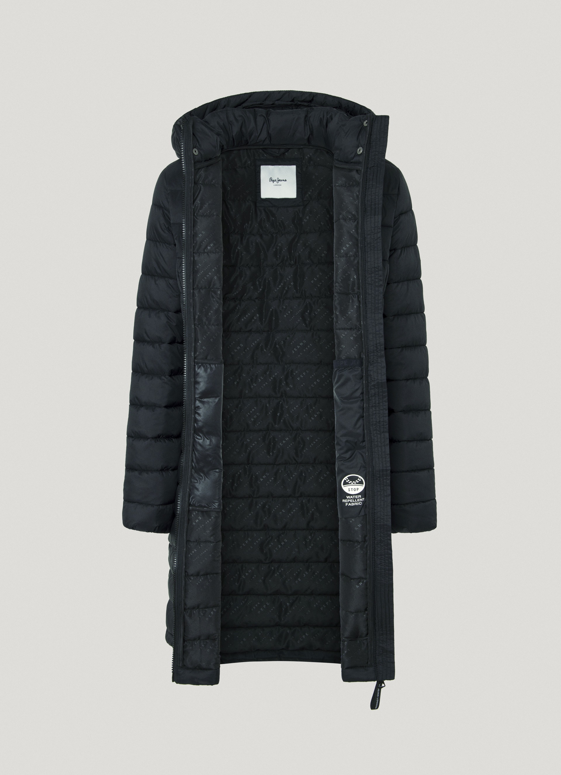 Pepe Jeans Outdoorjacke »AMMY LONG«, mit Kapuze, mit abnehmbarer Kapuze