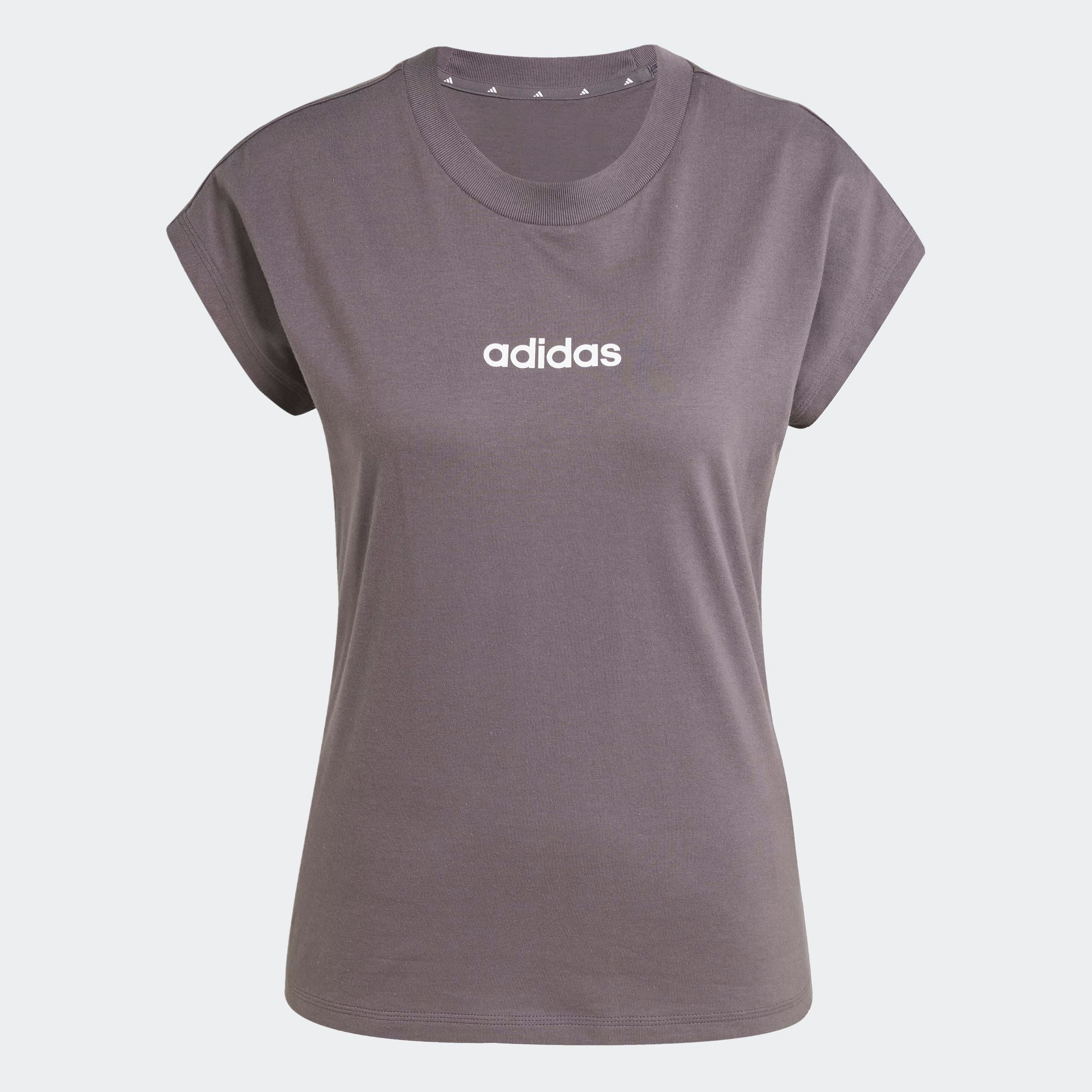 adidas Sportswear T-Shirt »ESSENTIALS LINEAR COTTON« sportlicher Stil, Kurzarm, ohne Verschluss, aus Baumwolle