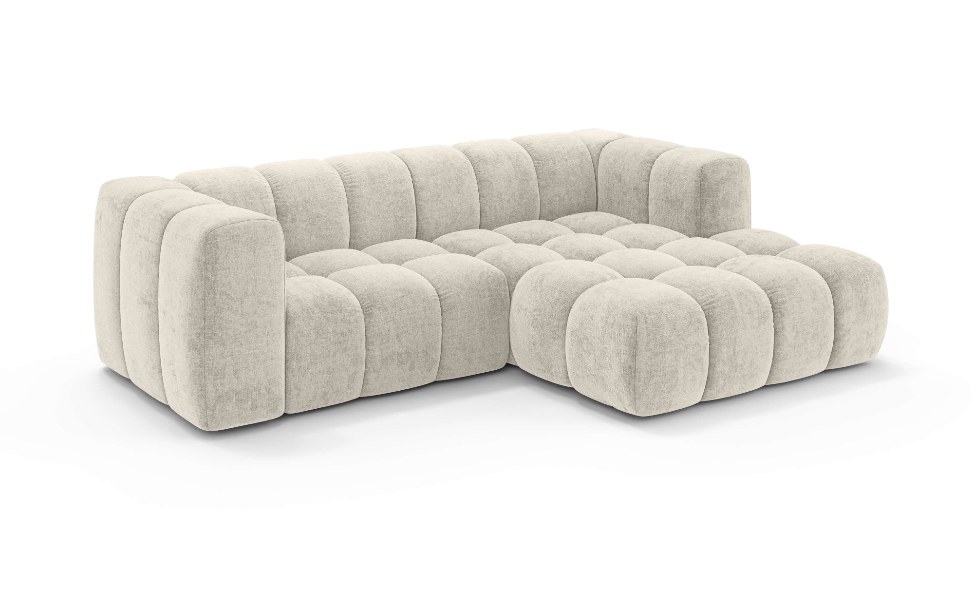 homsy by Ana Johnson Ecksofa »»L« BOUBELLE L-Form, Design-Sofa, Bubble-Optik, Breite 247 cm« hoher Sitzkomfort dank Wellenunterfederung, L Sitztiefe 63 cm