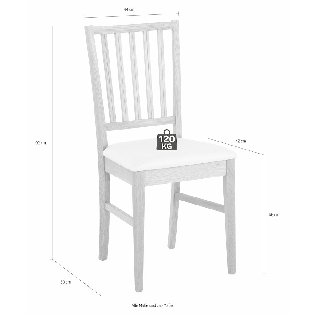 Home affaire Esszimmerstuhl »Ruanda Holzstuhl«, (Set), 2 St.