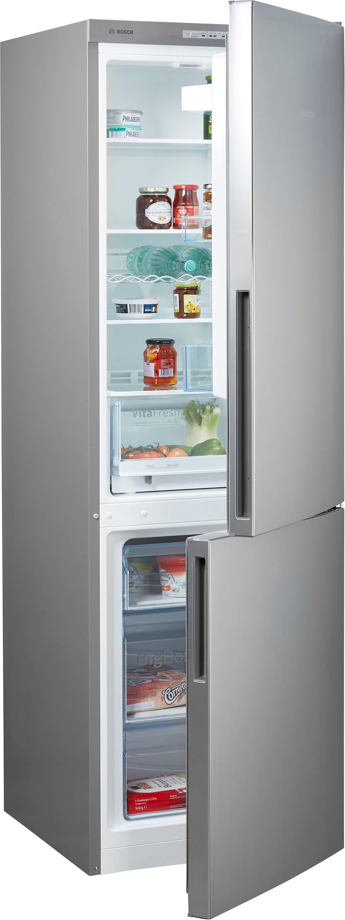 BOSCH Kühl-/Gefrierkombination Serie 4 "KGV36VLEA" 186 cm hoch 60 cm breit