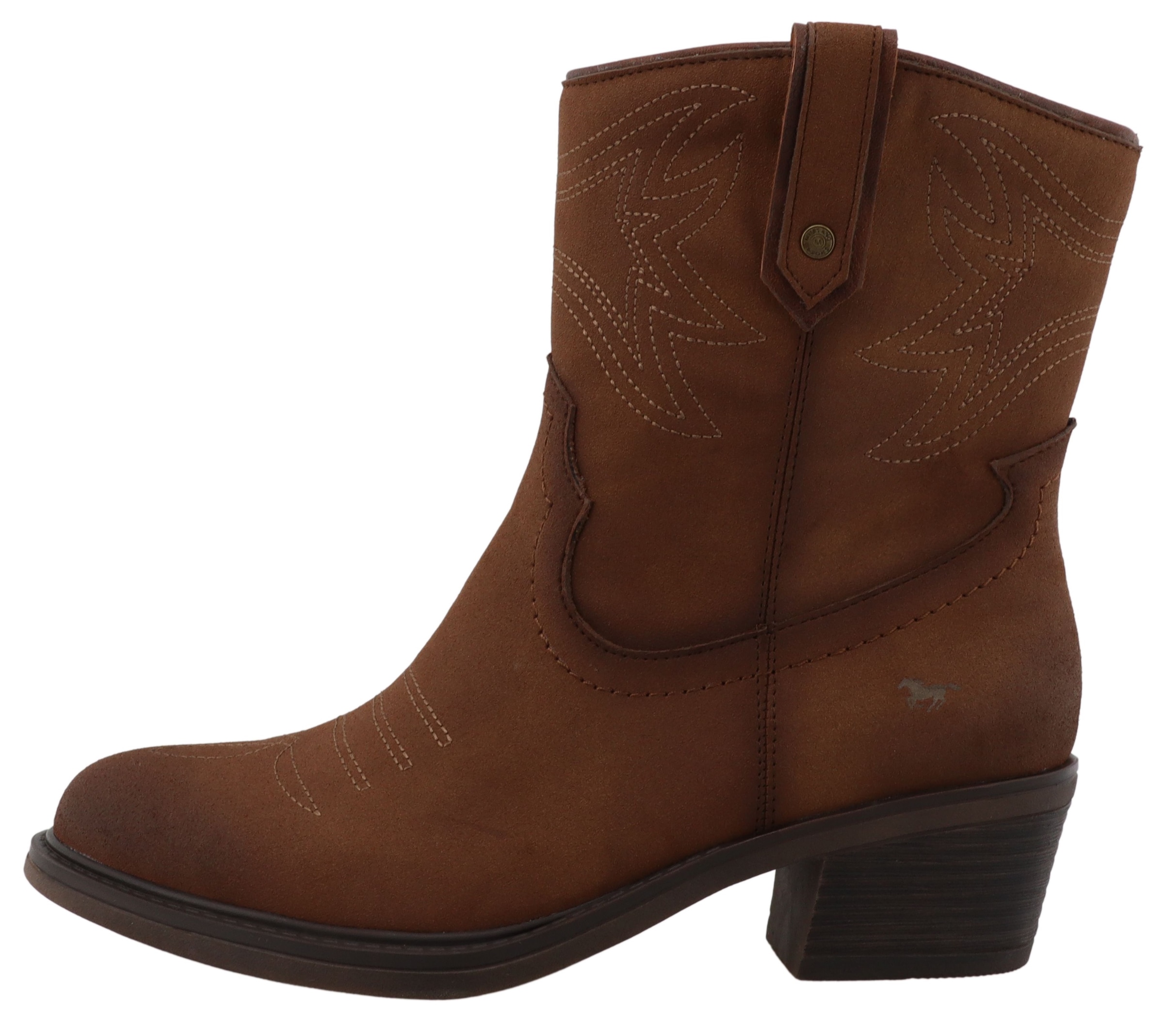 Mustang Shoes Winterstiefelette »Bernadette«  Cowboystiefel, Winterboots mit Reißverschluss