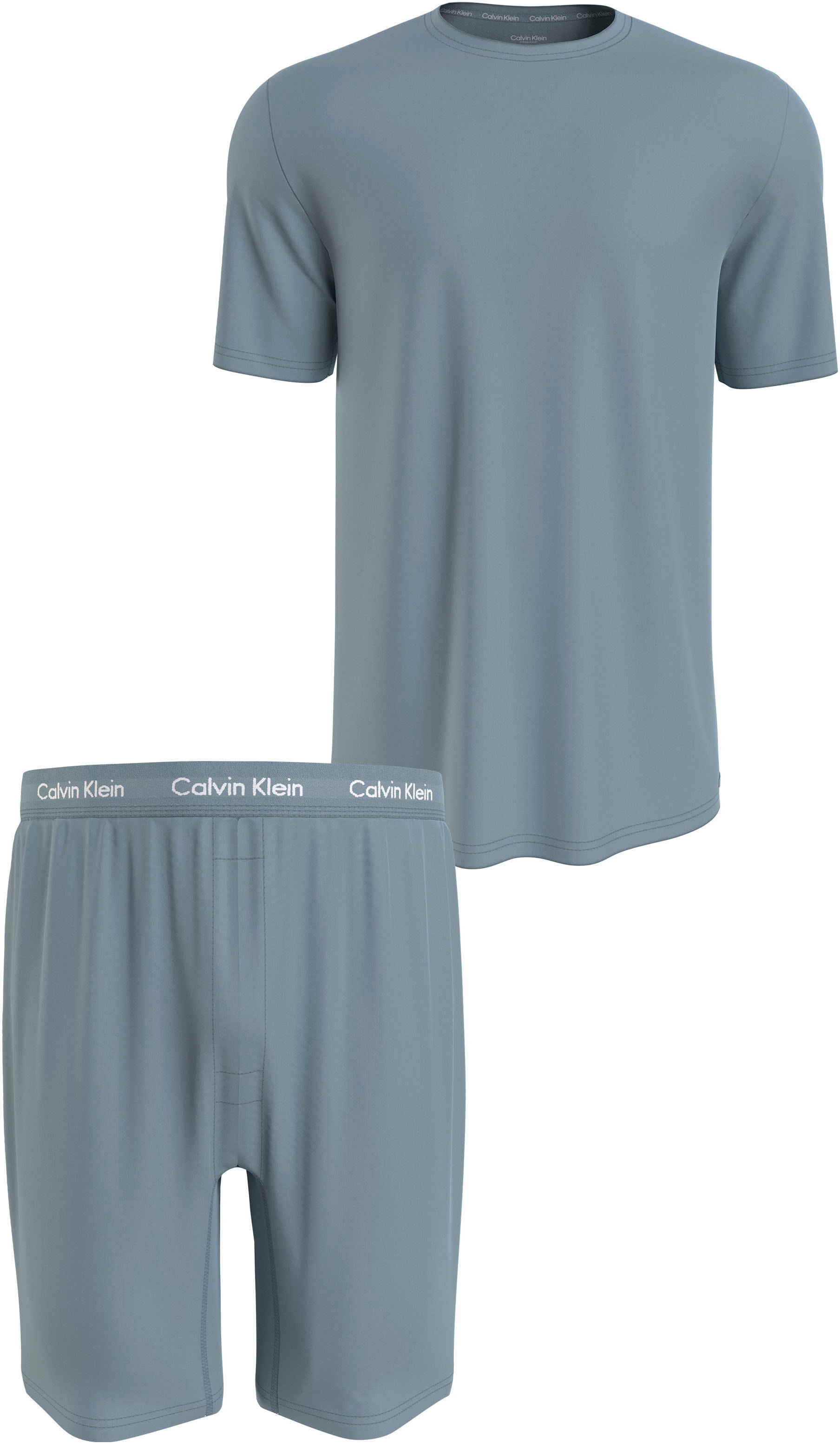 Calvin Klein Pyjama »S/S tlg.), 2 SHORT SET«, auf Bund ♕ (Set, bei Logoschriftzügen mit dem