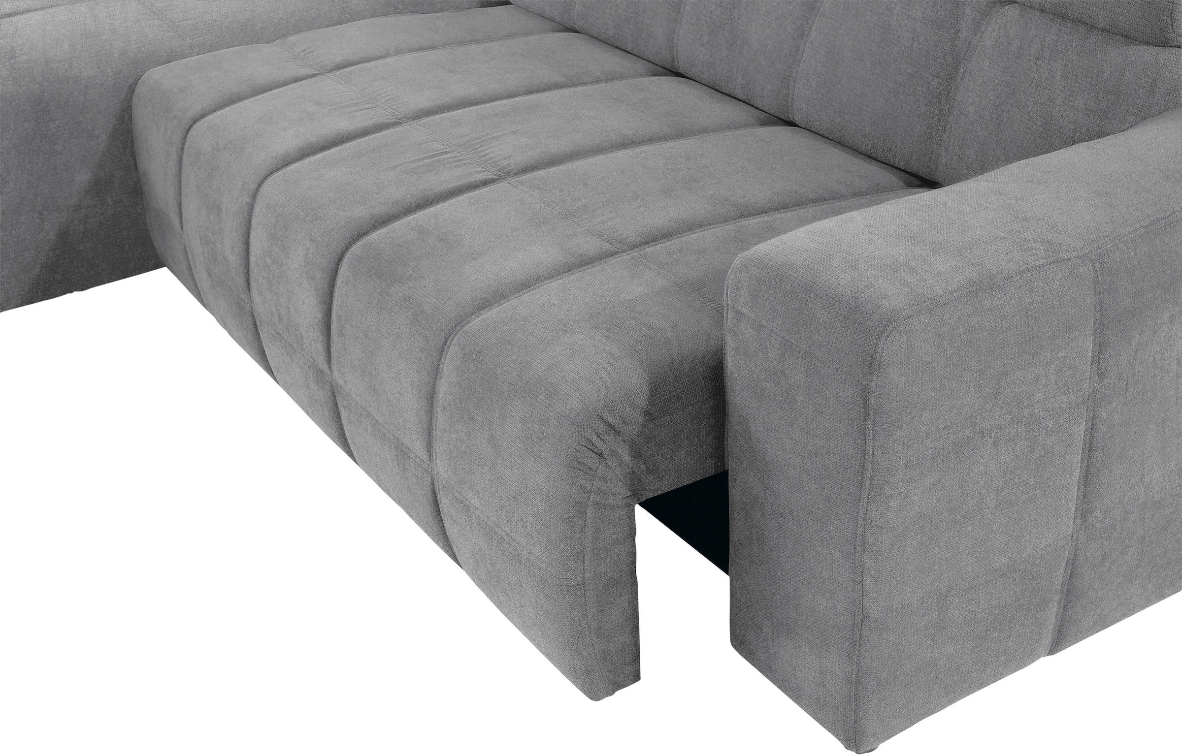 DOMO collection Ecksofa »Brandon große Ausführung B/T/H: 289/177/80 cm, auch in Leder und Cord«, mit Kopfteilverstellung, wahlweise Sitztiefenverstellung, L-Form