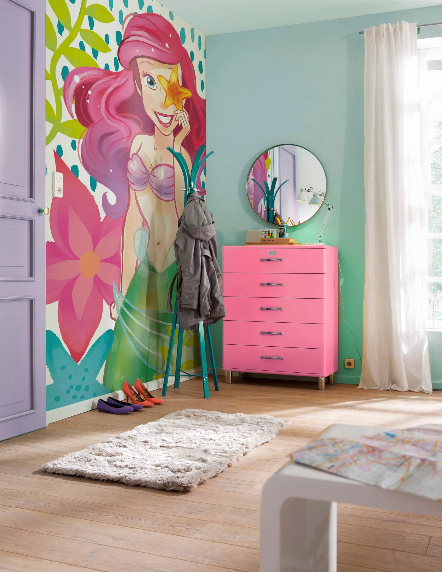 Komar Vliestapete »Digitaldruck Vlies -  Ariel Seastar - Größe 150 x 280 cm« bedruckt glatt Kinderzimmer