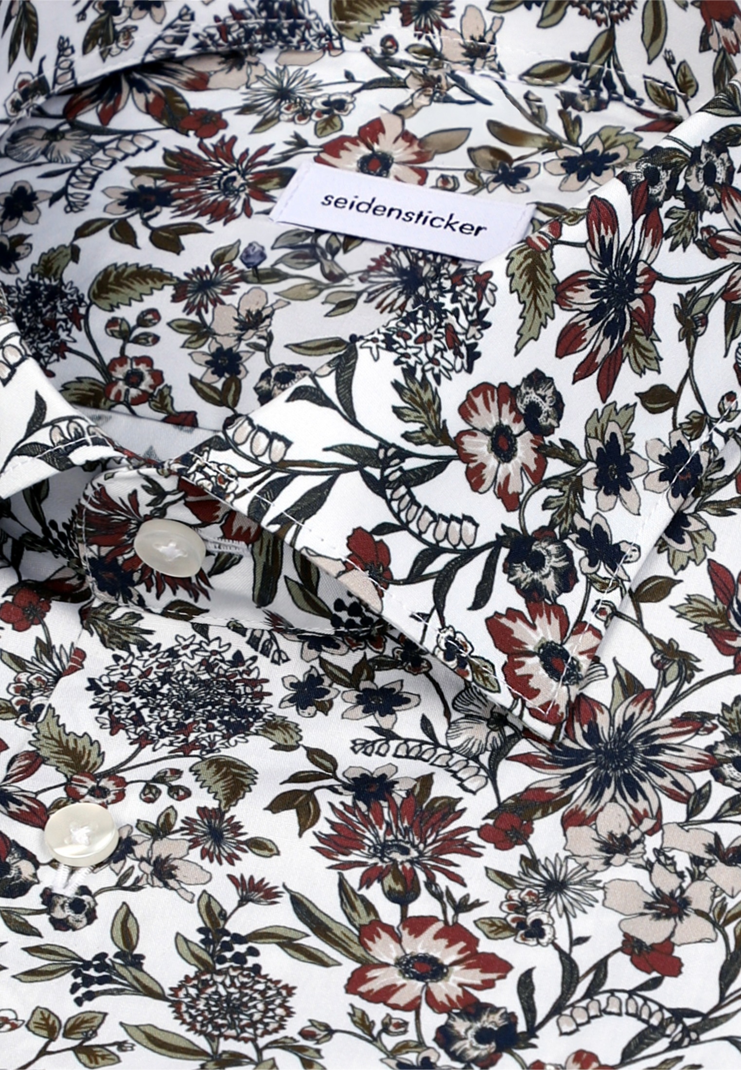 seidensticker Businesshemd »Schwarze Rose« Shaped 1/1 Kentkragen Druck