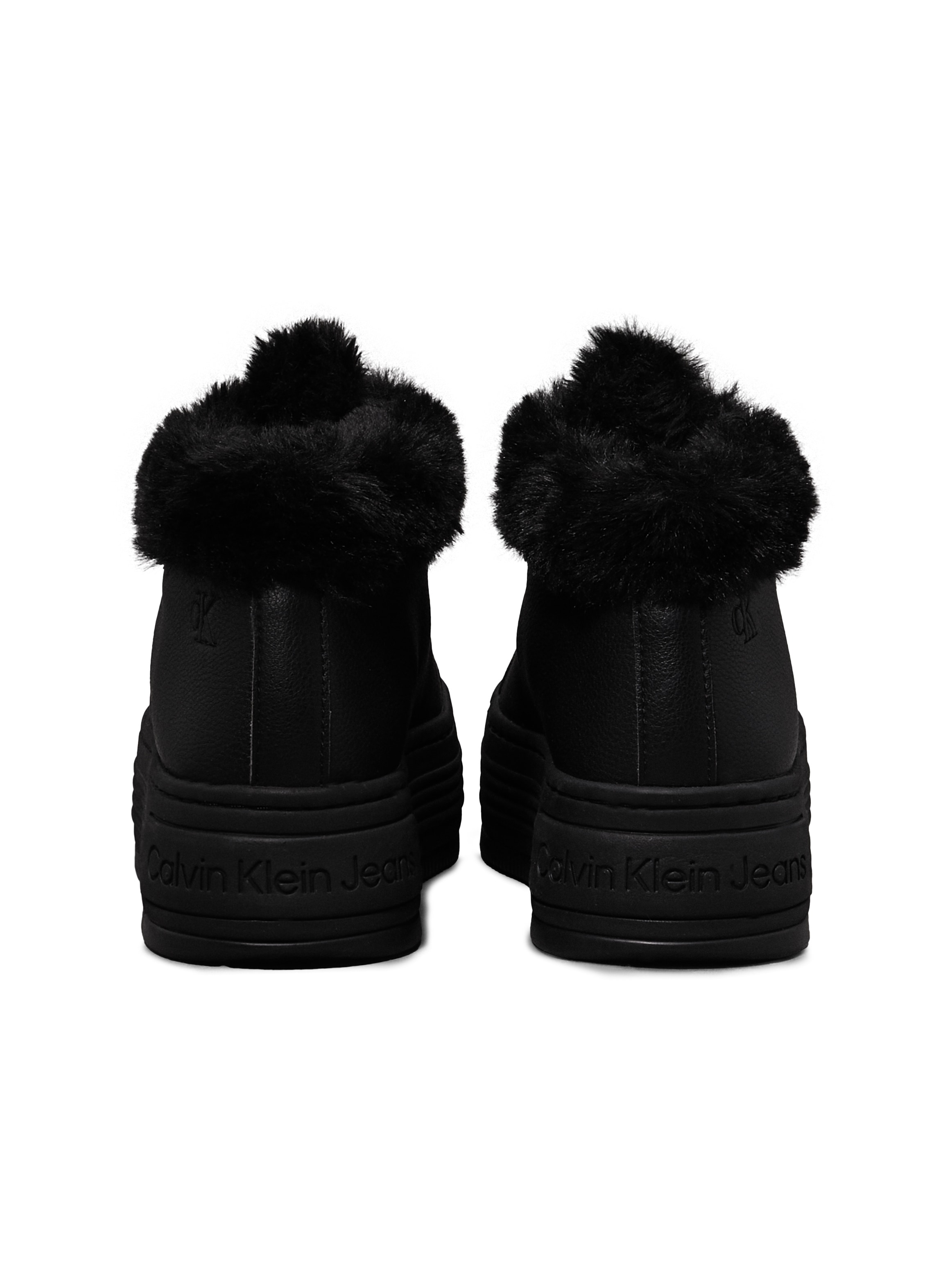 Calvin Klein Jeans Winterboots »BOLD PLATF LOW LACEUP MG LTH«, Plateauboots, Stiefelette, High-Top Sneaker, Logo in der Laufsohle