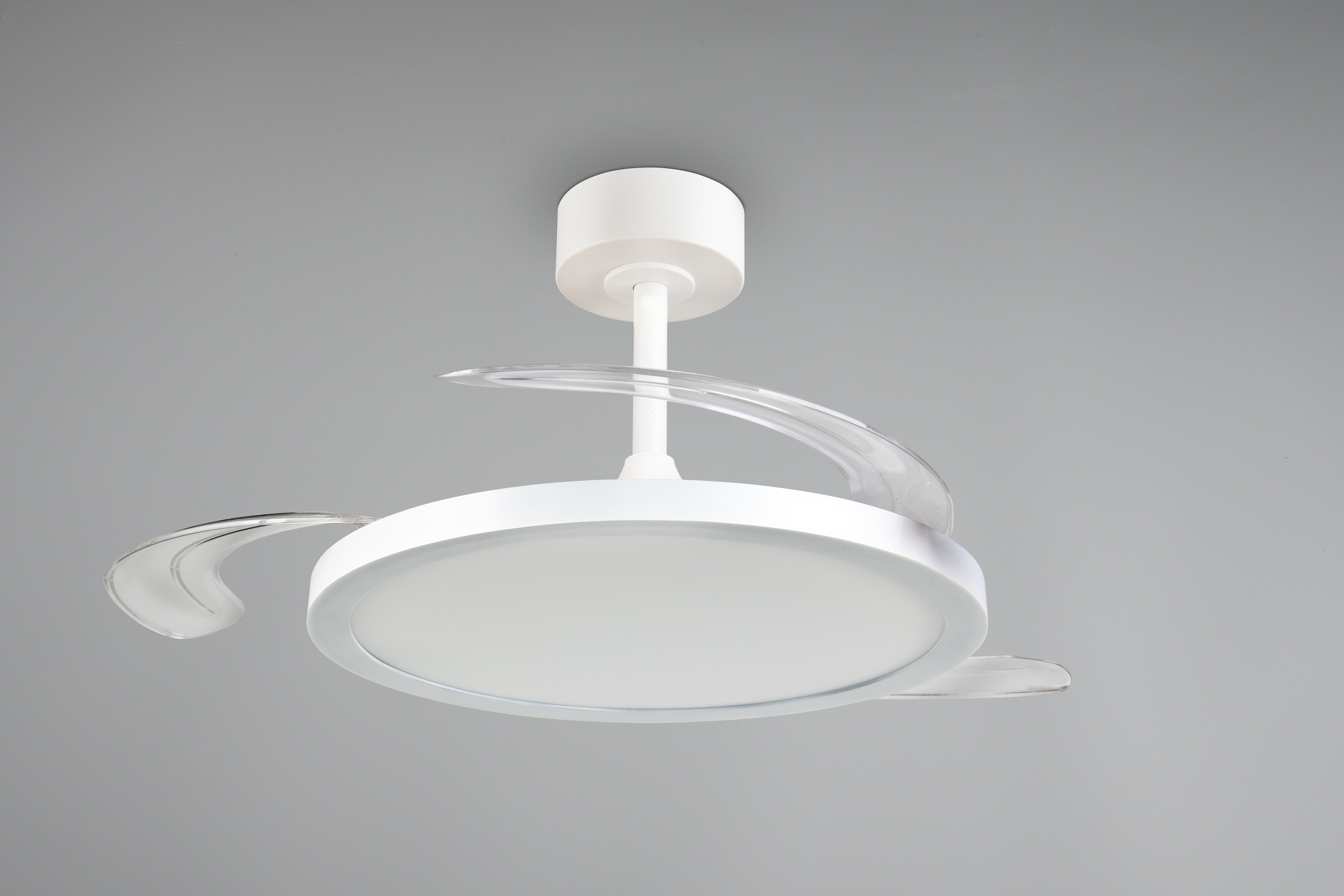 REALITY Leuchten LED Deckenleuchte »KASFJORD  mit Ventilator, Deckenventilator mit Licht inklFernbedienung« LED-Board 1 Stk. warmweiß - kaltweiß 6 Geschwindigkeiten Timer Vor- & Rücklauf LED dimmbar CCT Nachtlicht