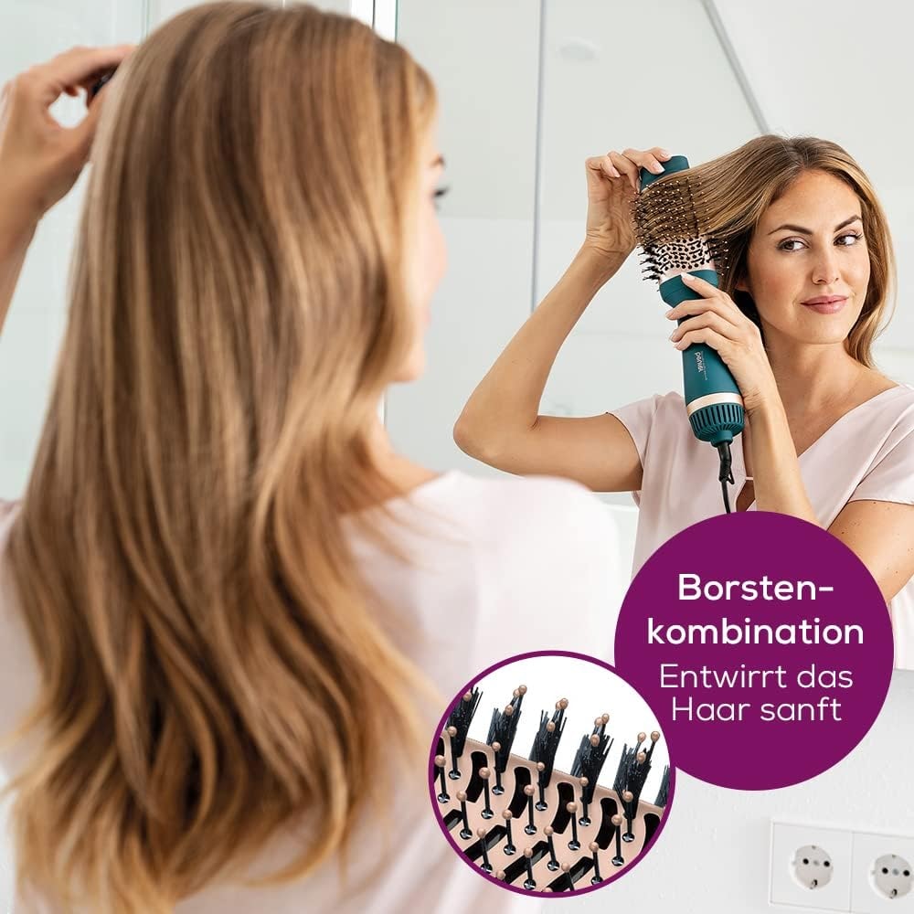 BEURER Warmluftbürste »HC 45 Ocean« 2-in-1 Volumen-& Haartrocknungsbürste, Keramik-Keratin Beschichtung