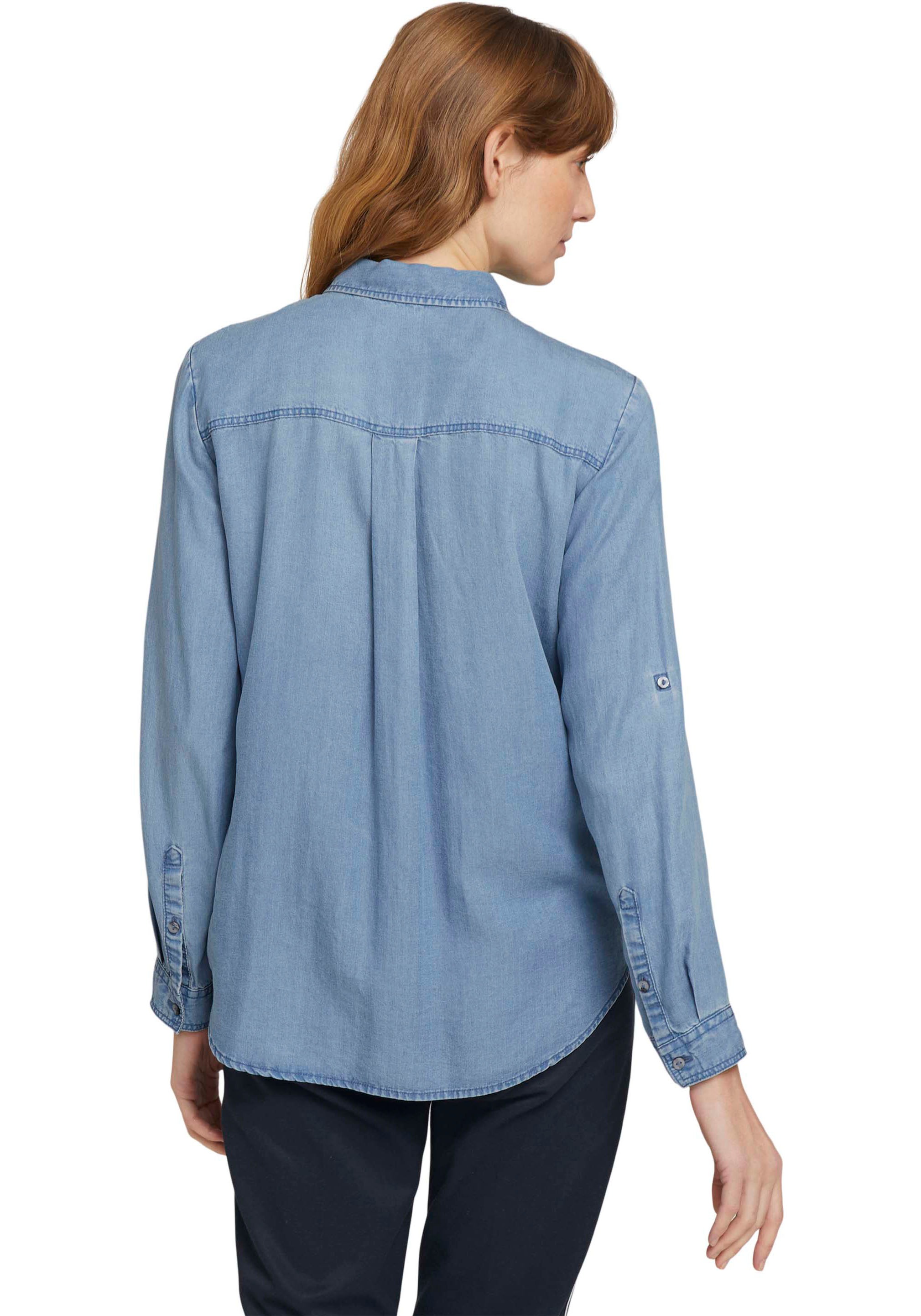 TOM TAILOR Jeansbluse mit aufgesetzten Brusttaschen BA8689