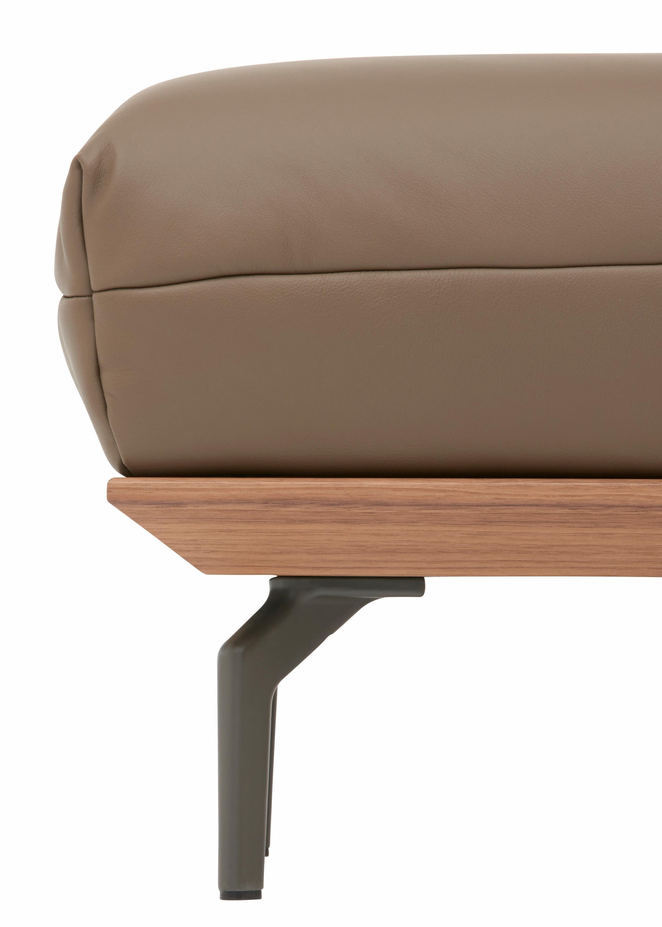 Creation BY ROLF BENZ Polsterhocker »CR.420, Designhocker, Sitzhocker«, in 2 Bezugsqualitäten, Holzrahmen in Eiche Natur oder Nussbaum