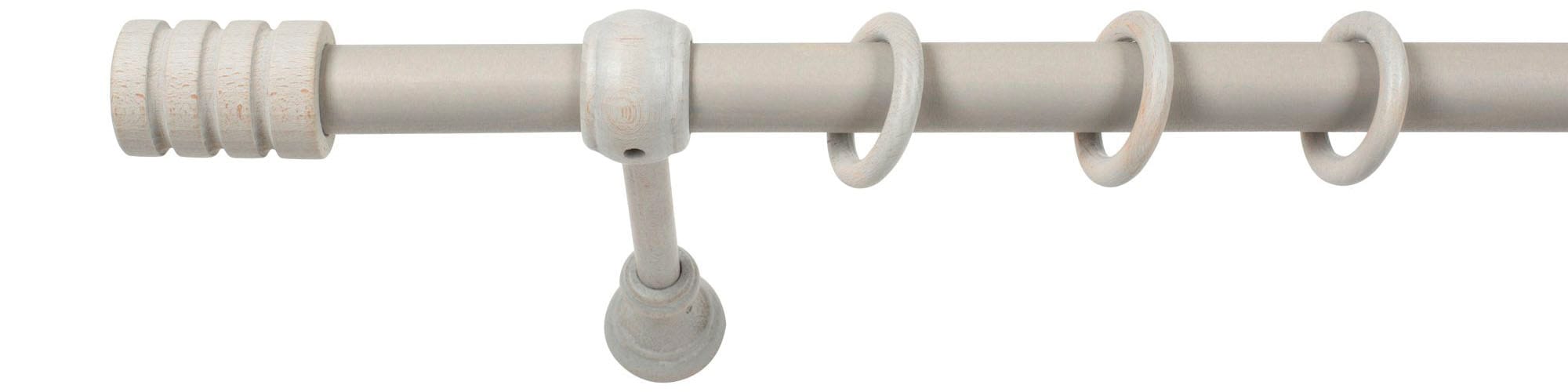 SN DECO GROUP Gardinenstange »Pisa« 1 läufig-läufig Fixmaß 28 mm, Holz, verschiedene Längen und Farben, Komplettset