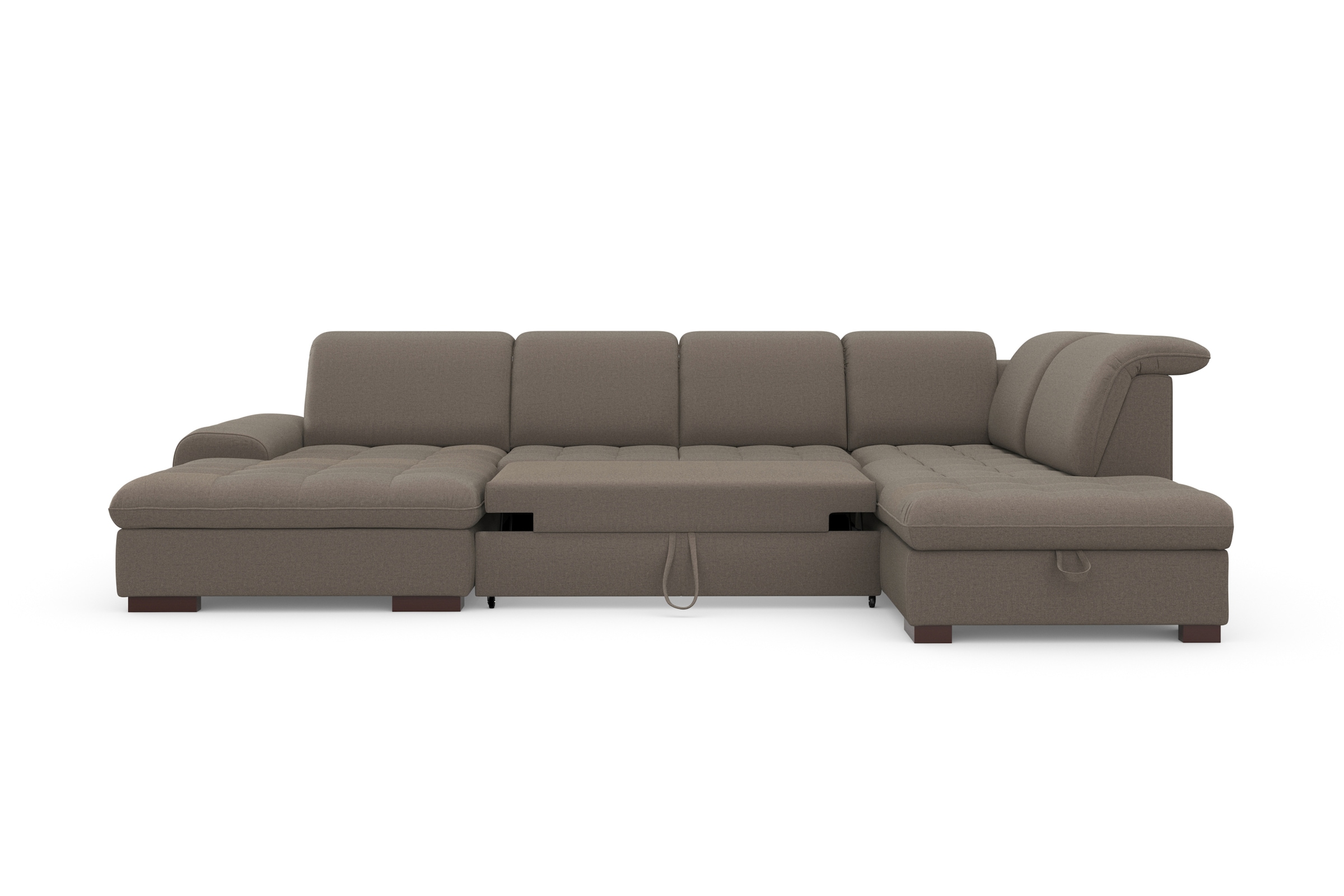 sit&more Wohnlandschaft »Luxor U-Form«, wahlweise mit Bettfunktion, Bettkasten und Kopfteilverstellung