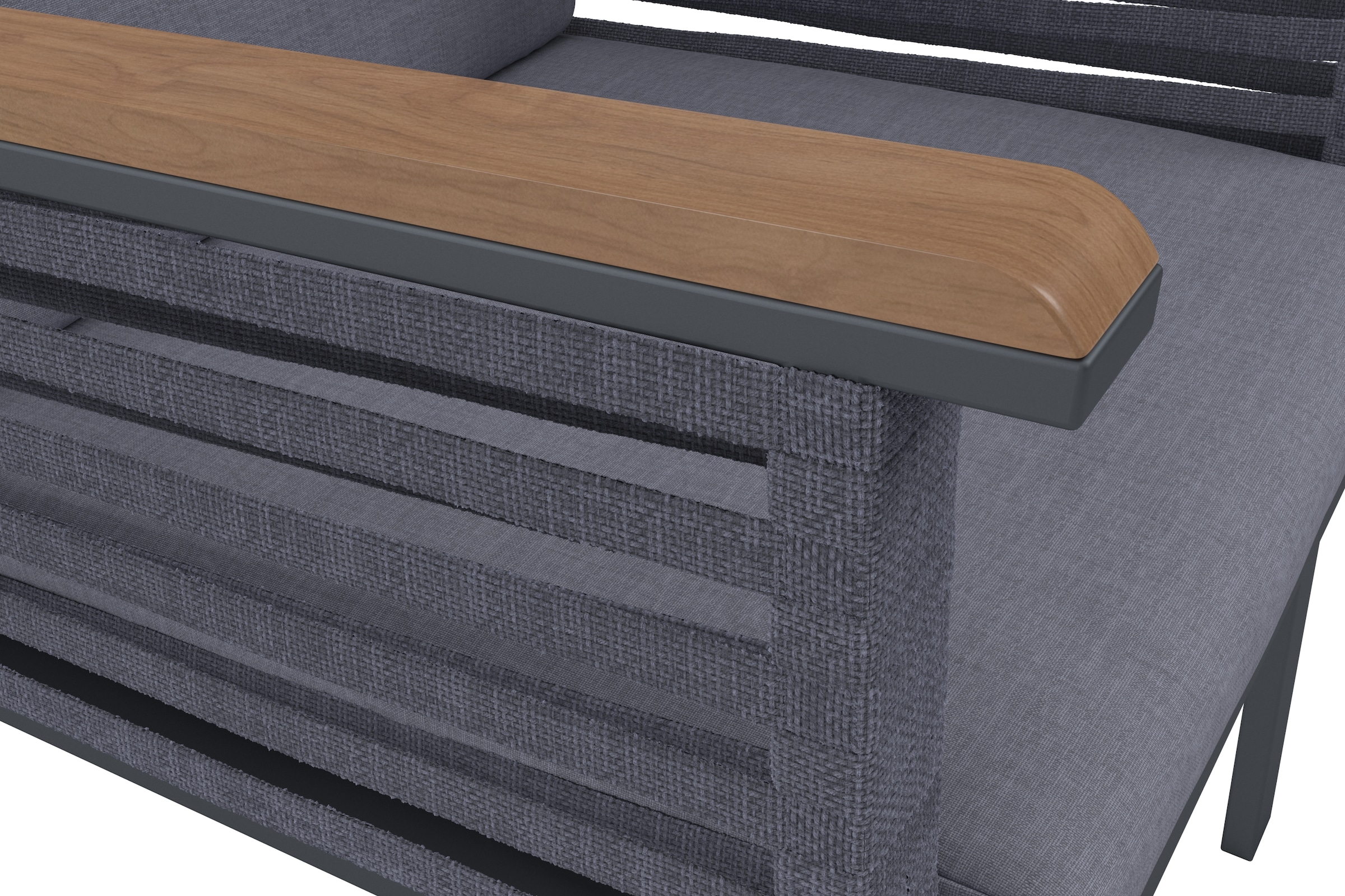 KONIFERA Garten-Essgruppe »Diningset »Edessa«« Set, 8 Sessel, Tisch 97x220x74cm, inkl. Auflagen, 25 Stk. tlg. Armlehne mit Seilgeflecht und Nonwood-Latten