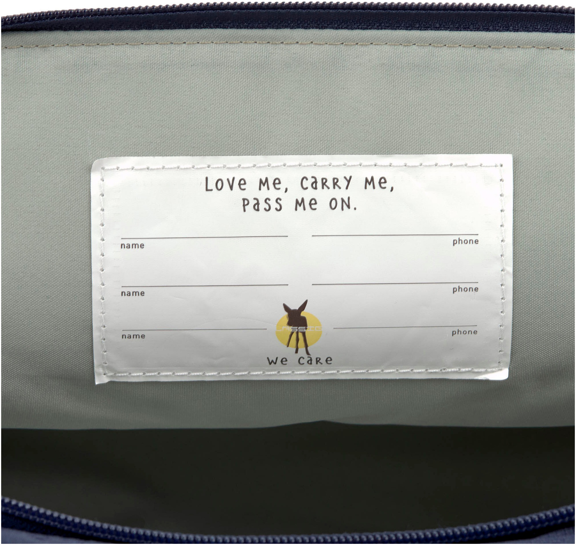 LÄSSIG Kinderrucksack »Little Gang, Medium Rolltop Backpack, navy«, Reflektoren, aus recycelten PET-Flaschen