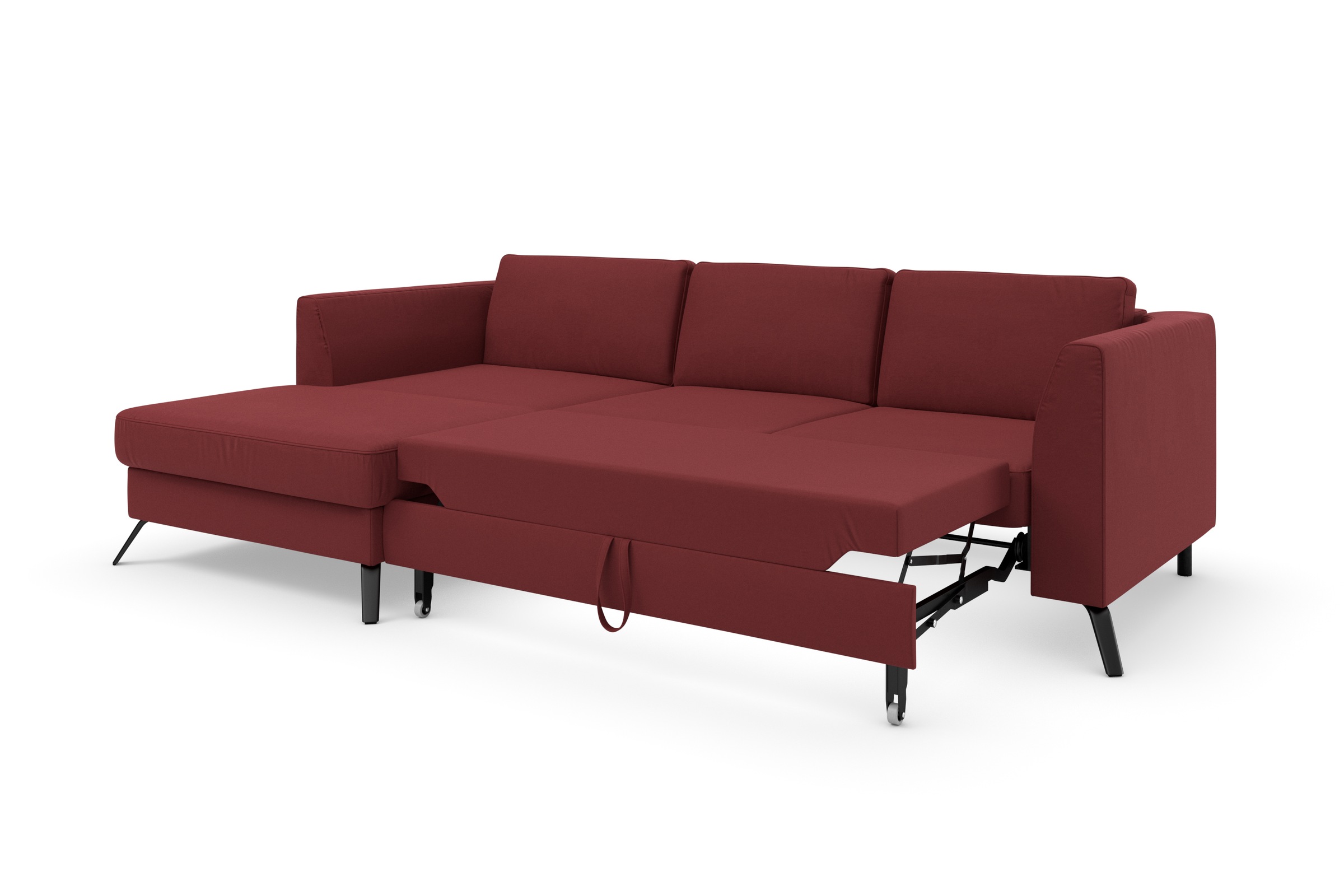 sit&more Ecksofa »Olsen L-Form«, inklusive Sitztiefenverstellung, wahlweise mit Bettfunktion, 15cm hoch