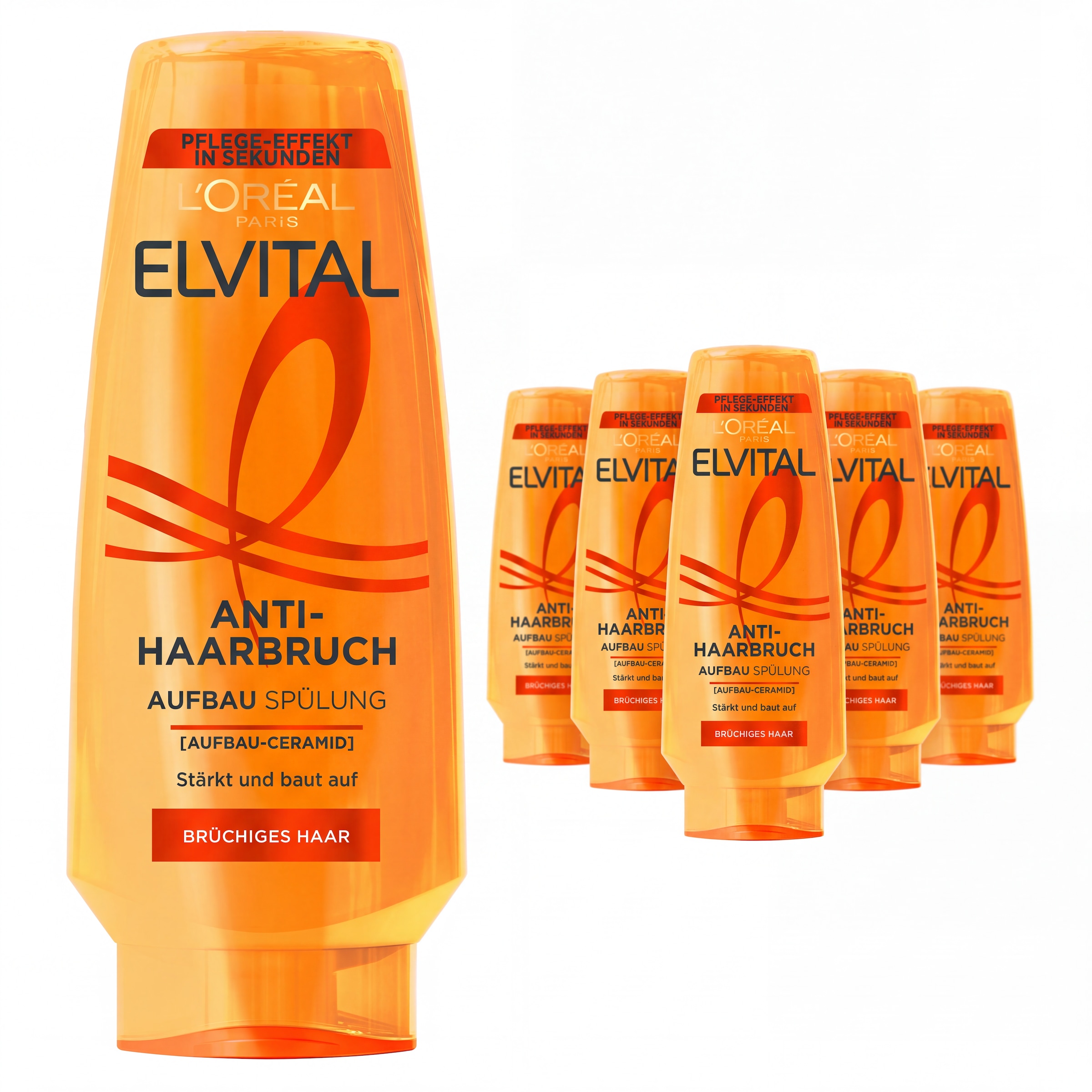 L'ORÉAL PARIS Haarspülung »ELVITAL ANTI-HAARBRUCH« Repariert strapazierte, trockene und brüchige Haare, verleiht Glanz.