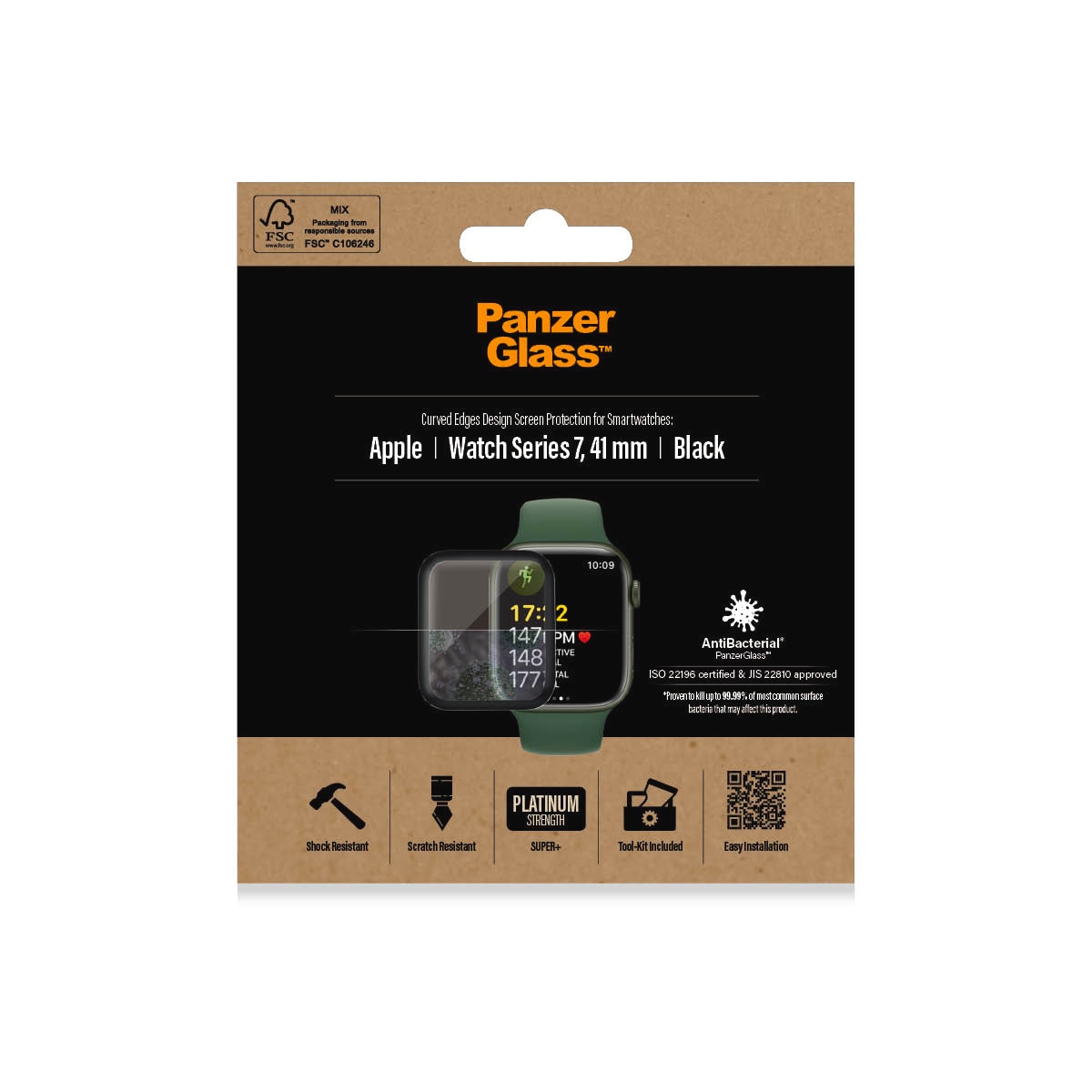 PanzerGlass Displayschutzglas »Screen Protector Glass«, für Apple Watch Series 7/8 41mm
