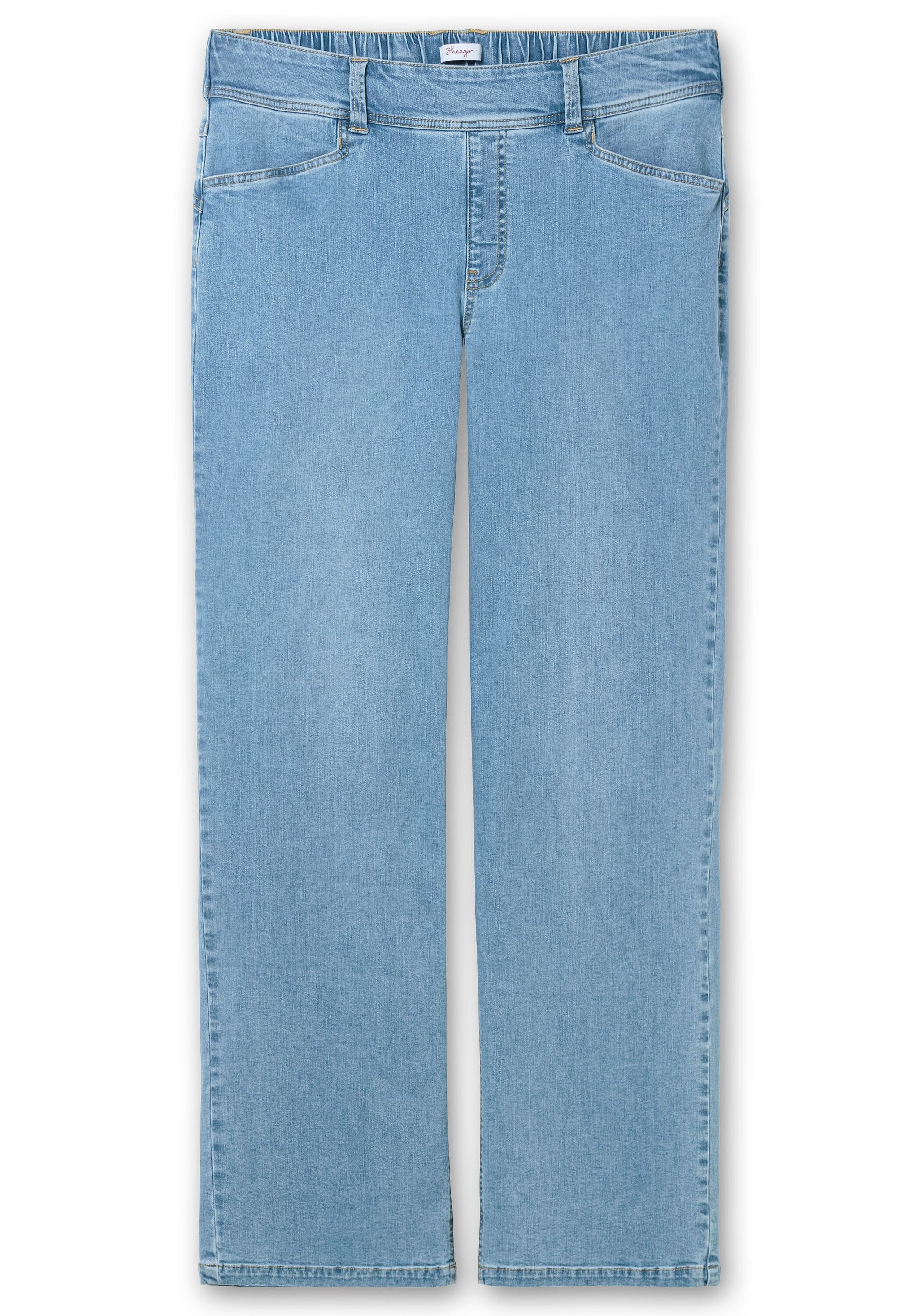 Sheego Stretch-Jeans »Weite Jeans im Curvy-Schnitt ELLA, mit Teilgummibund«