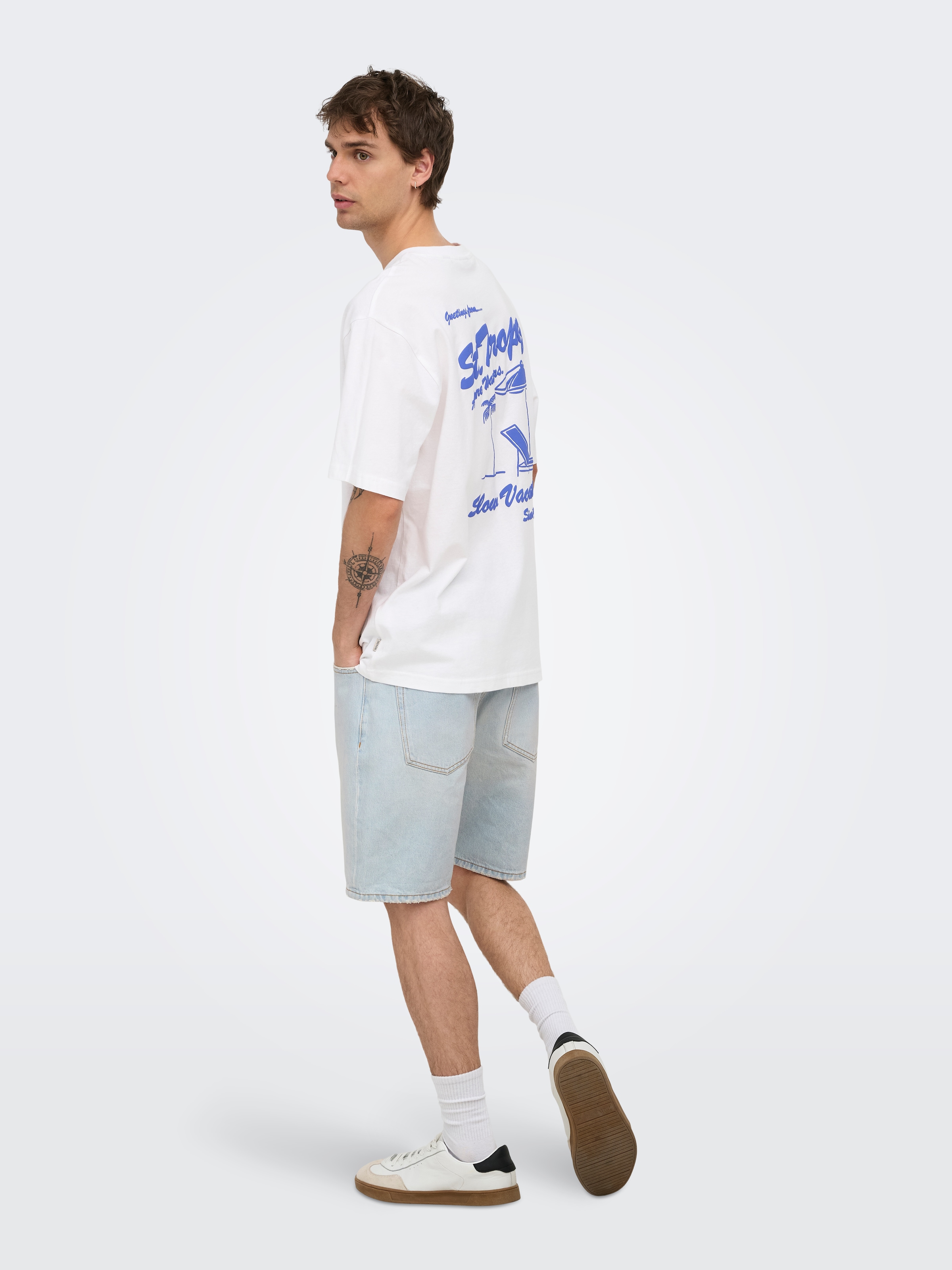 ONLY & SONS Bermudas »ONSEDGE LB 3662 DOT DNM SHORTS«  Jeans Bermuda