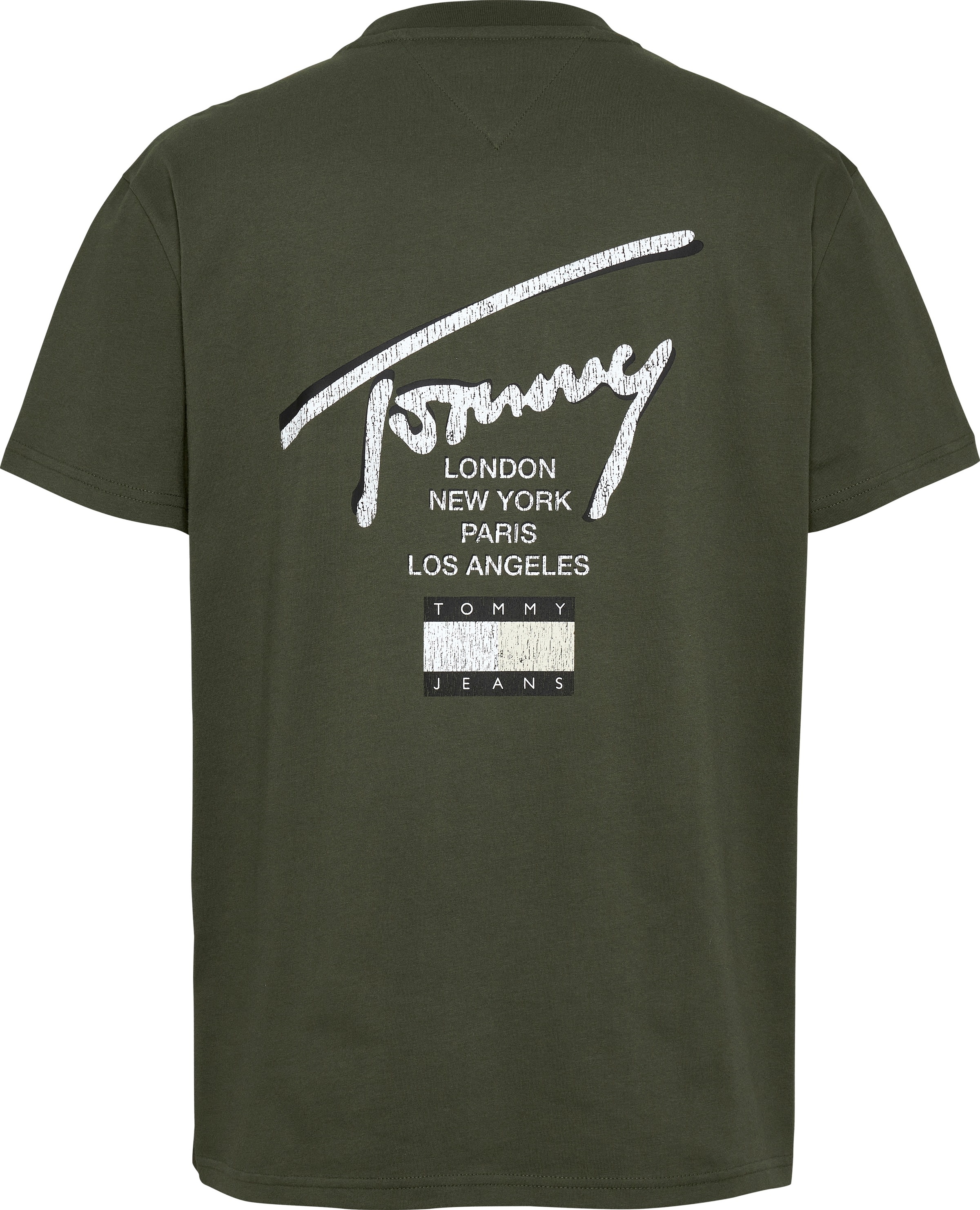 Tommy Jeans T-Shirt »TJM REG TOMMY SIGN CITY TEE EXT«, mit großem Logo am Rücken