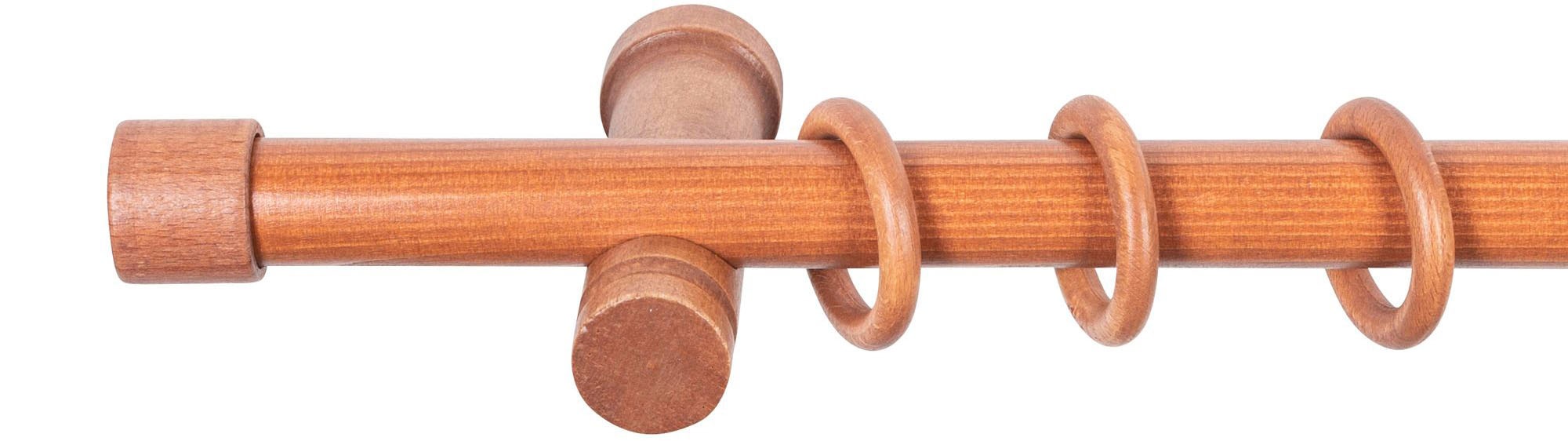 SN DECO GROUP Gardinenstange »Cafiro«, 1 läufig-läufig, Fixmaß, 28 mm, Holz, verschiedene Längen und Farben, Komplettset